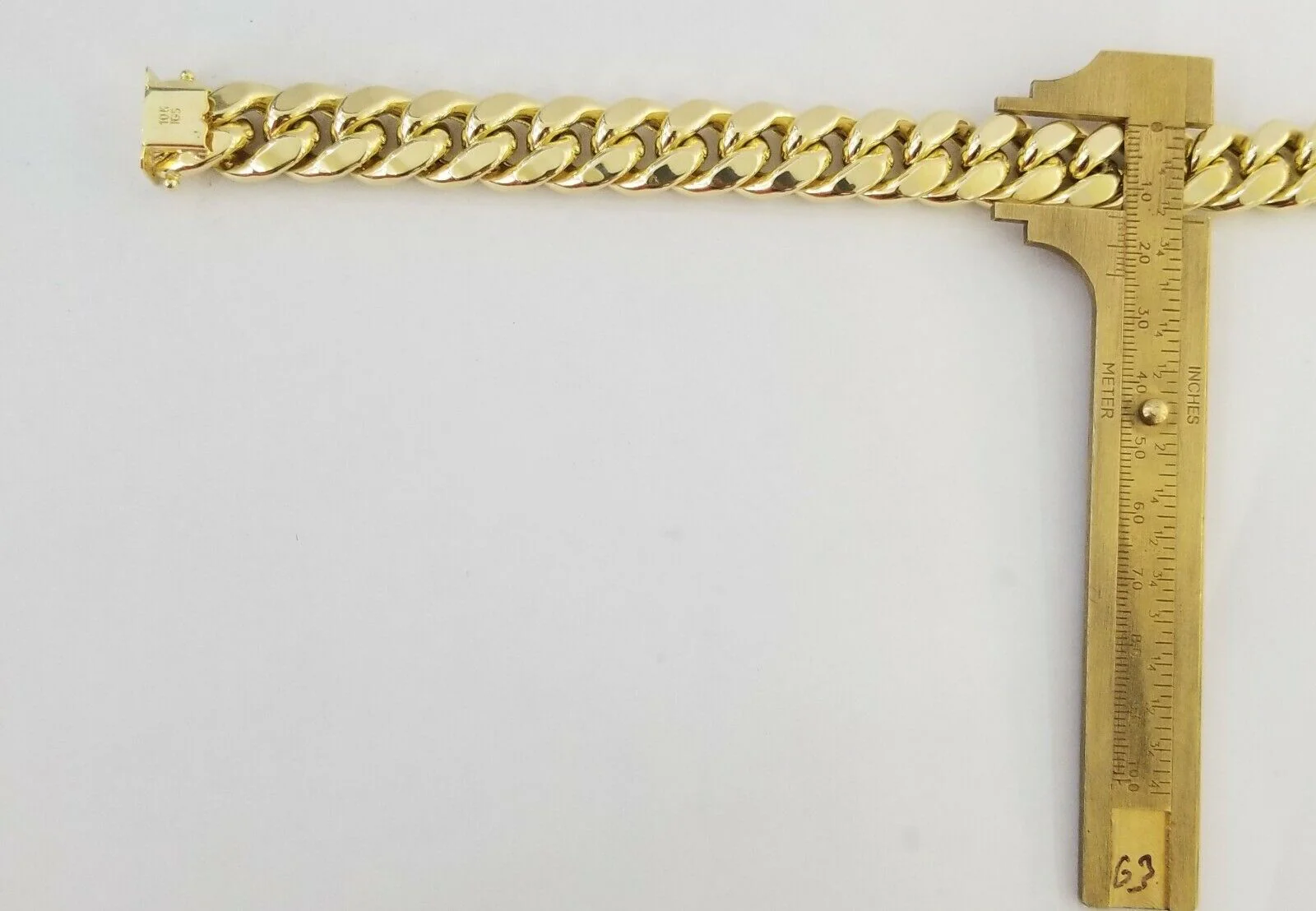 10K Real Yellow Gold Miami Cuban Bracelet 9 Inch 15mm,box lock thick hand chain - Image 8