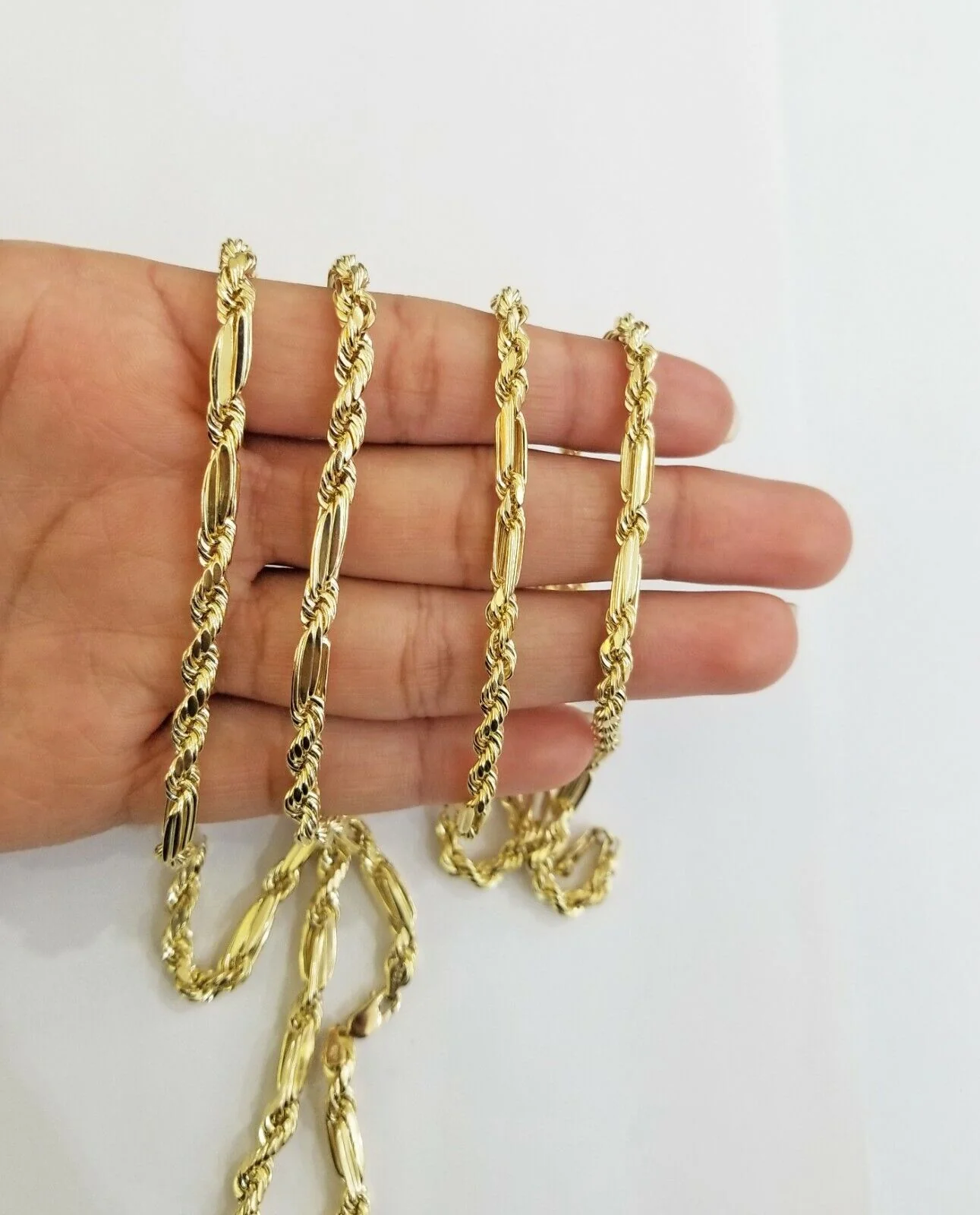 10k REAL Yellow Gold Milano Rope chain 20" 22" 24" Gold necklace Men Women 4.5mm - Image 5
