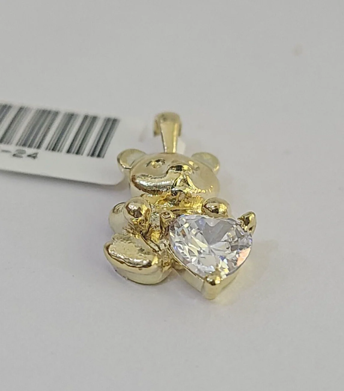 10K Real Yellow Gold TEDDY BEAR Charm Pendant Gold 10kt Genuine - Image 2