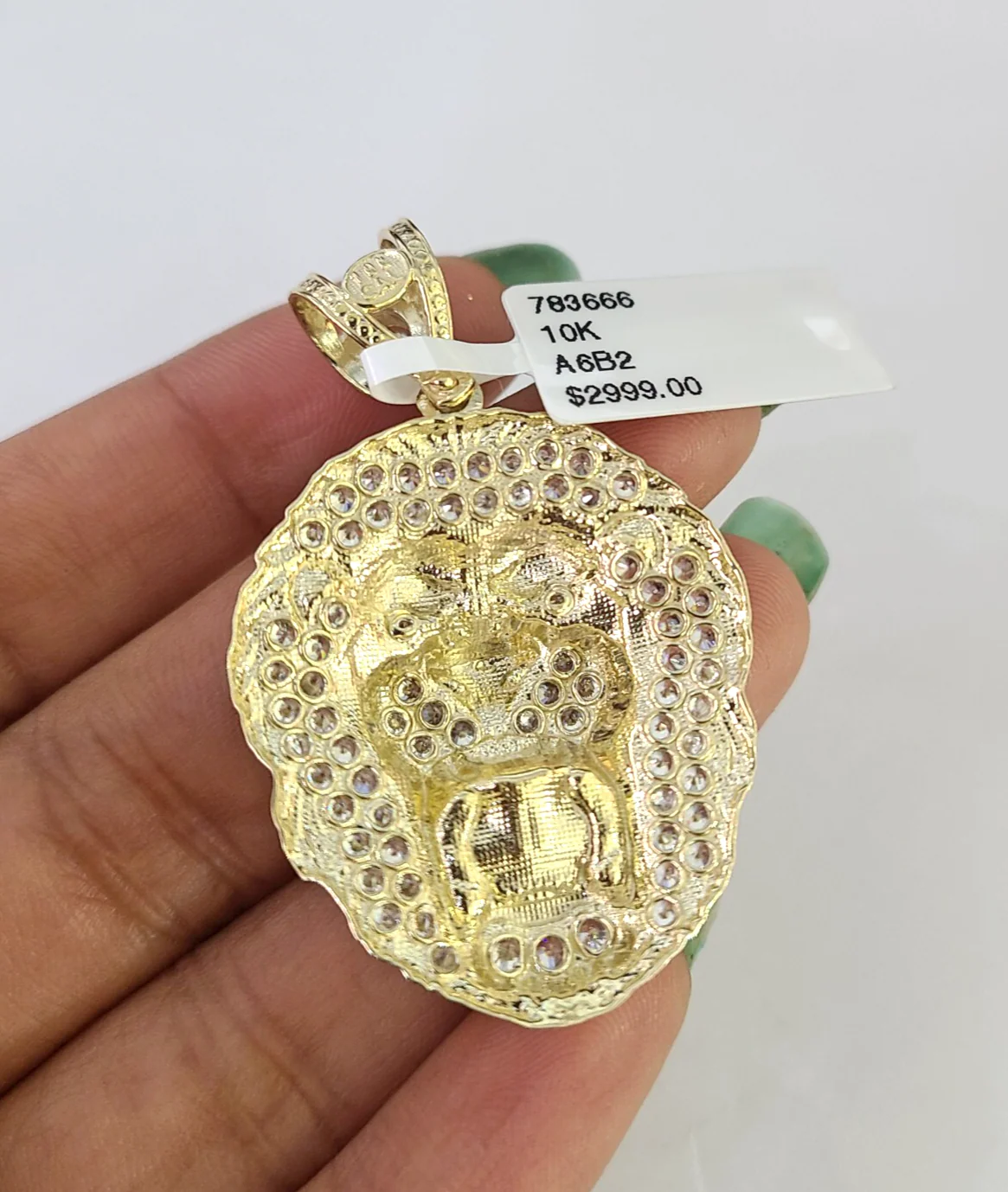10k Rope Chain Roaring Lion Charm Pendant Gold 18"-30'' Inch 7mm Necklace - Image 7