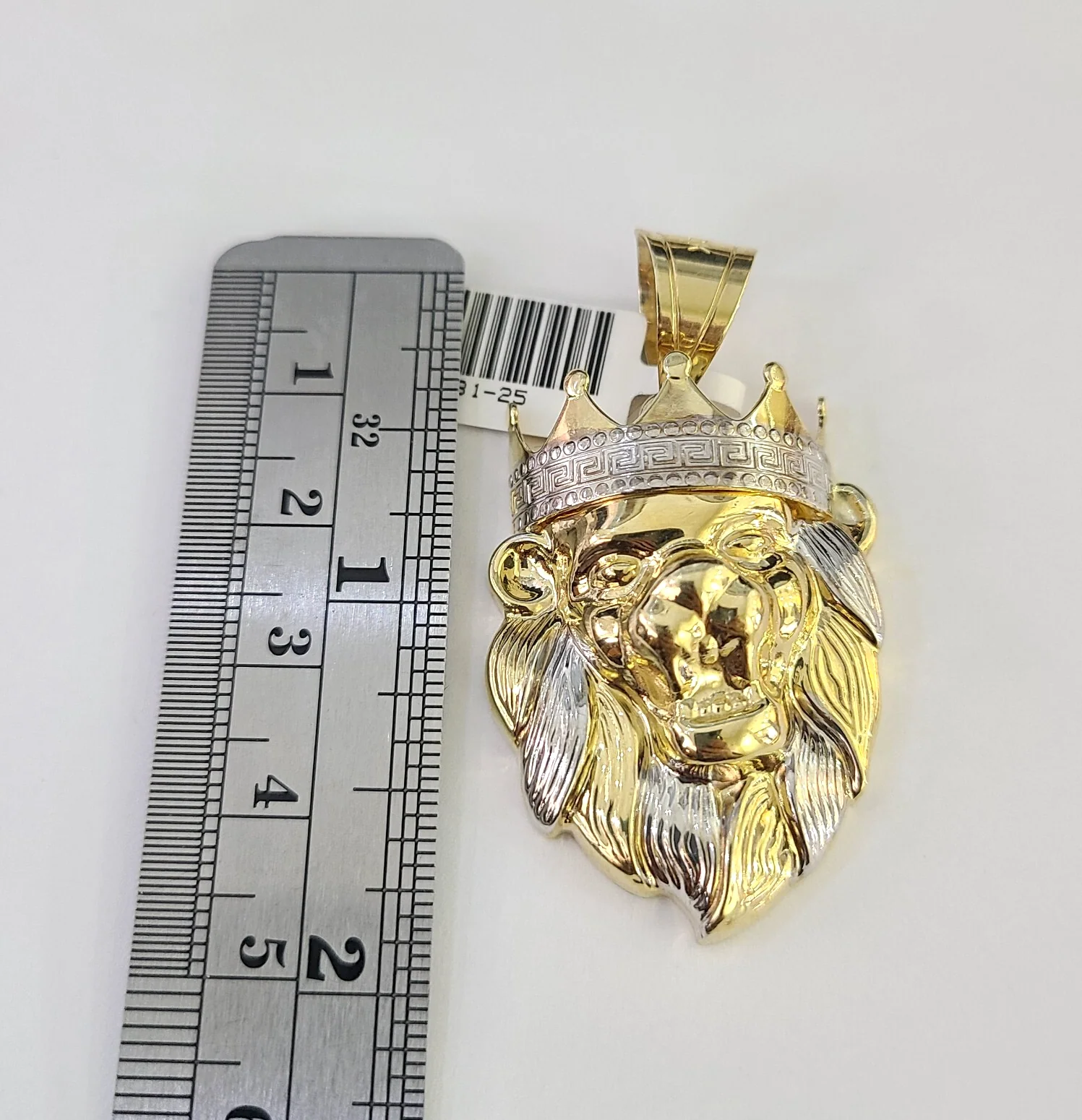 10k Rope Chain Roaring Lion Charm Pendant Gold 18"-30'' Inch 7mm Necklace - Image 3