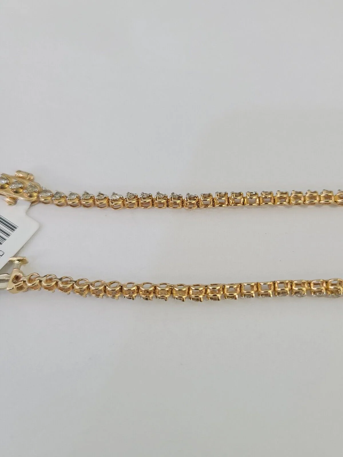 10K Rose Gold Diamond Bracelet Women Ladies 7" REAL Genuine Gold - Image 5