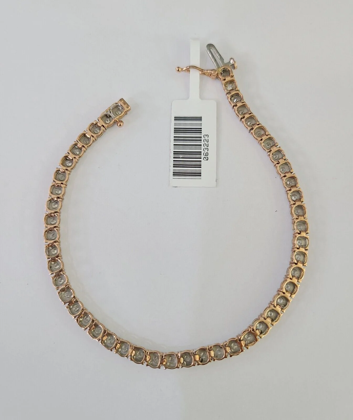 10K Rose Gold Diamond Bracelet Women Ladies 7" REAL Genuine Gold - Image 7