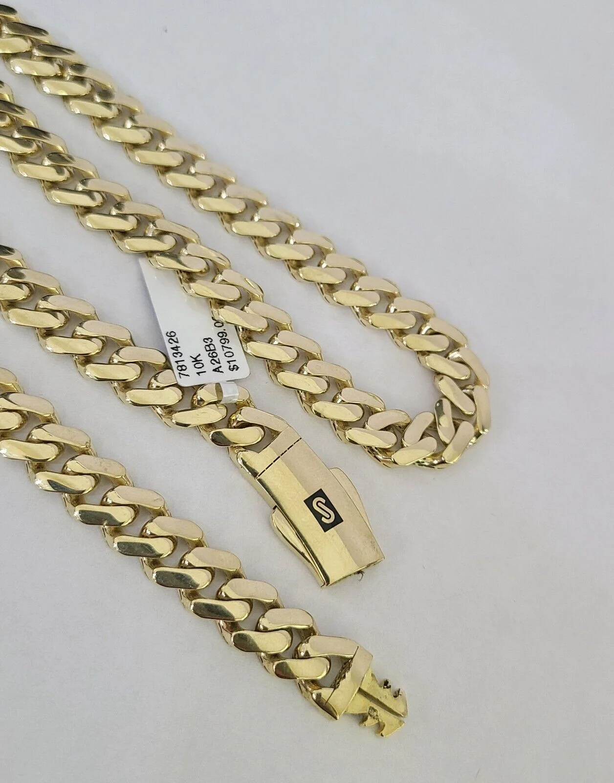 10k Royal Monaco Cuban Link Chain 10mm Necklace 20" REAL Yellow Gold - Image 2