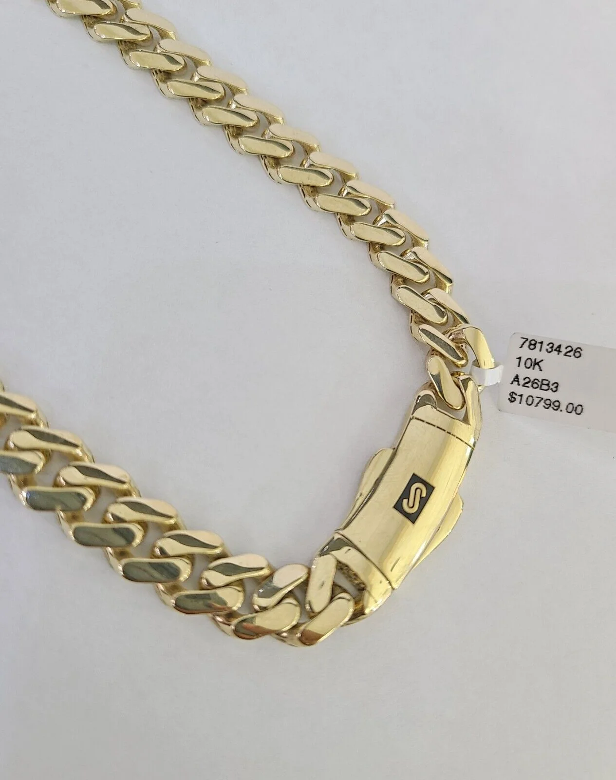 10k Royal Monaco Cuban Link Chain 10mm Necklace 20" REAL Yellow Gold - Image 5