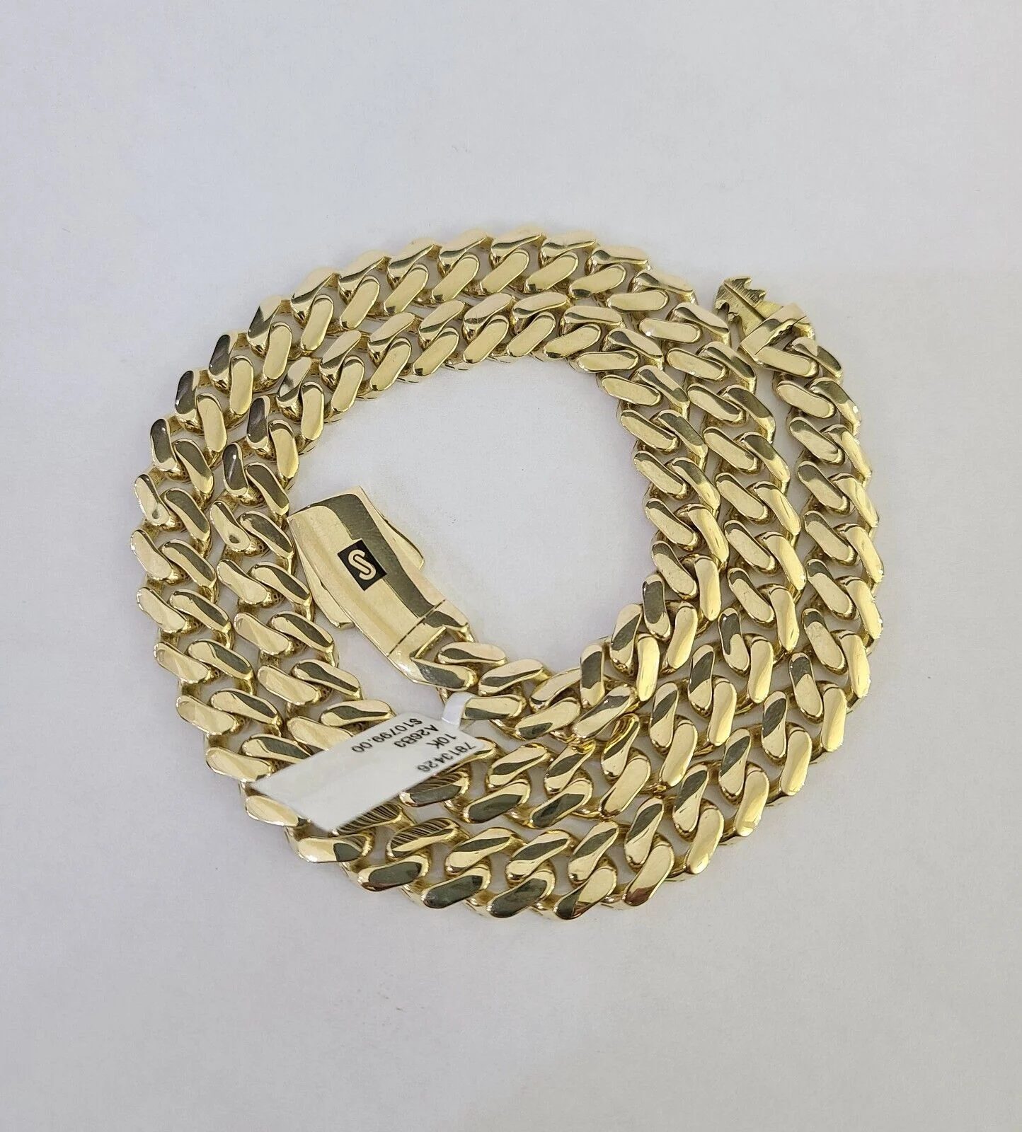 10k Royal Monaco Cuban Link Chain 10mm Necklace 20" REAL Yellow Gold - Image 7
