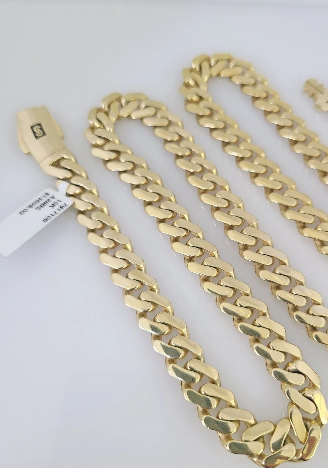 10k Royal Monaco Cuban Link Chain 9.5mm Necklace 24" REAL Yellow Gold - Image 3