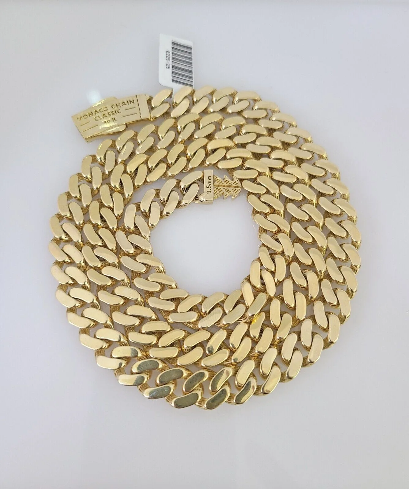 10k Royal Monaco Cuban Link Chain 9.5mm Necklace 24" REAL Yellow Gold - Image 8