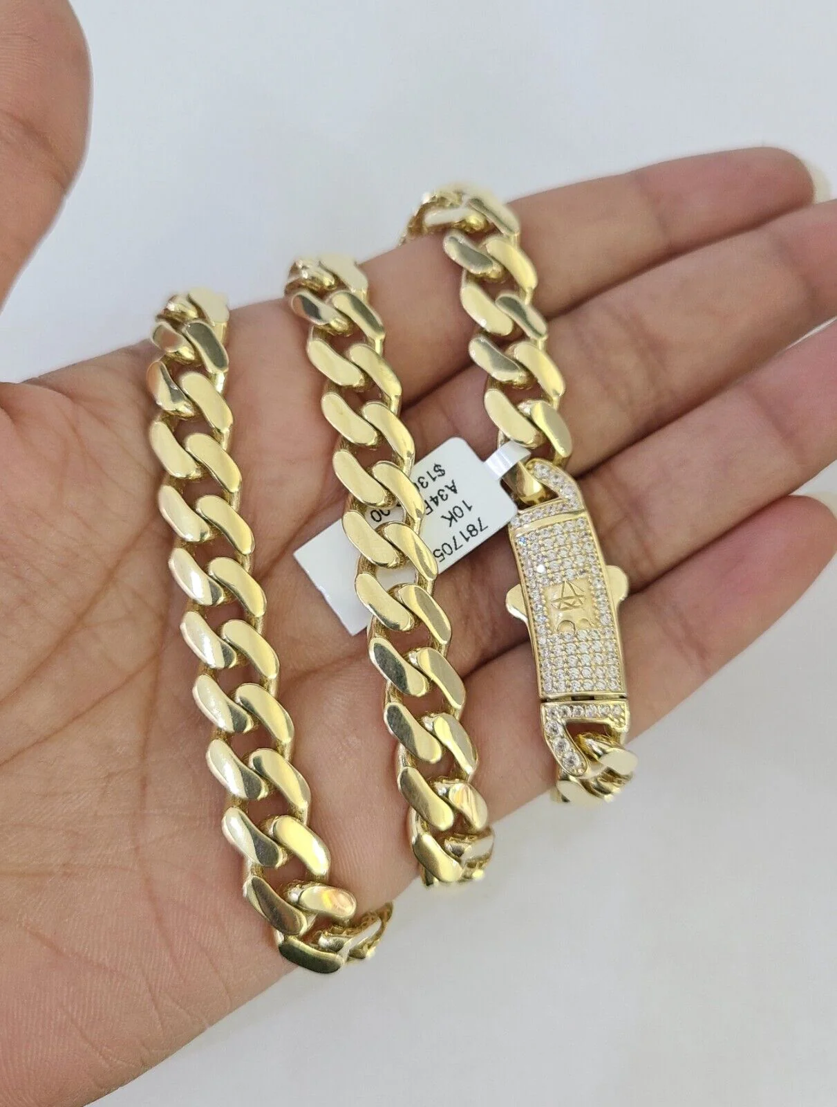 10k Royal Monaco Cuban Link Necklace Chain 9mm 24" REAL Yellow Gold - Image 3