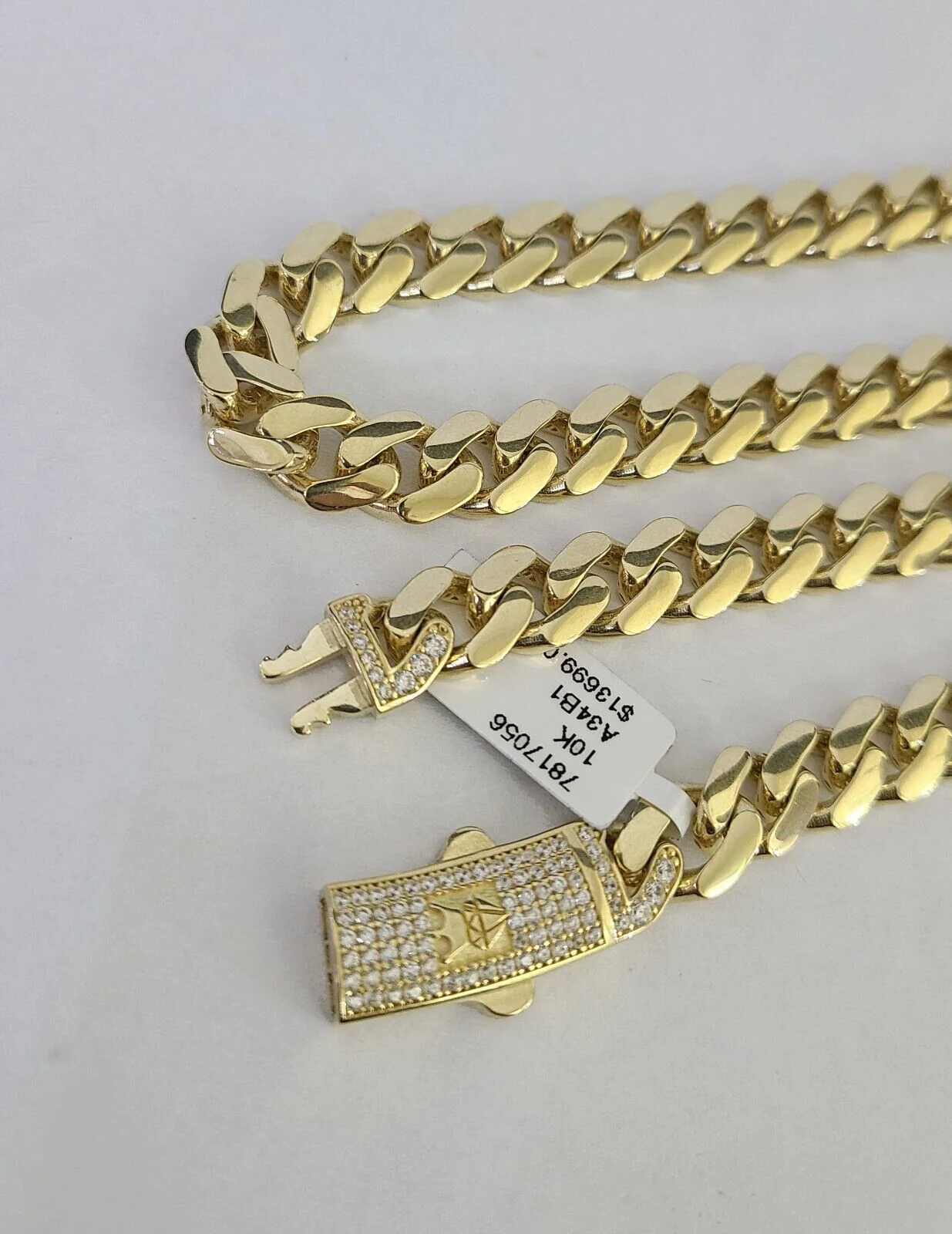 10k Royal Monaco Cuban Link Necklace Chain 9mm 24" REAL Yellow Gold - Image 4