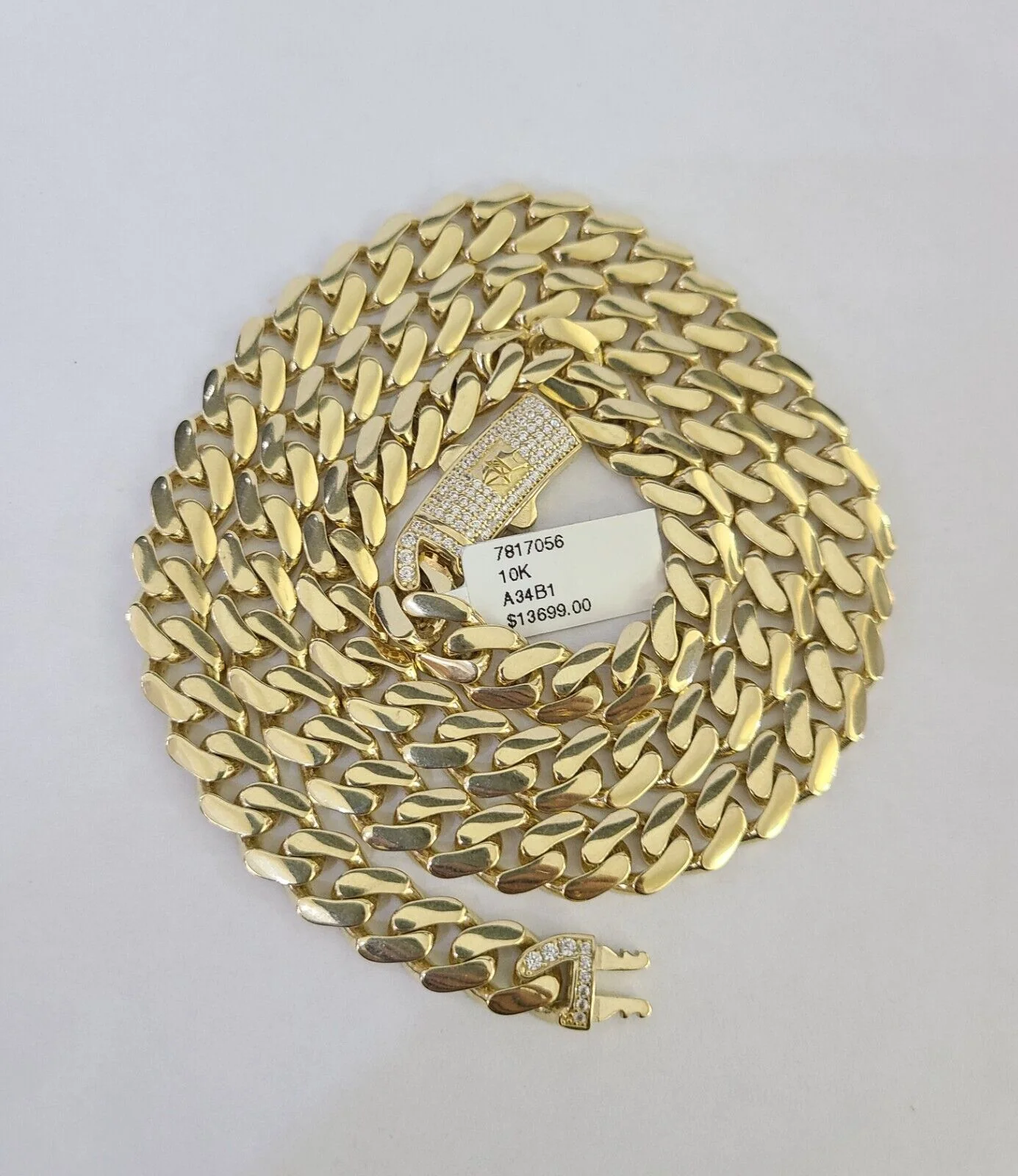 10k Royal Monaco Cuban Link Necklace Chain 9mm 24" REAL Yellow Gold - Image 6