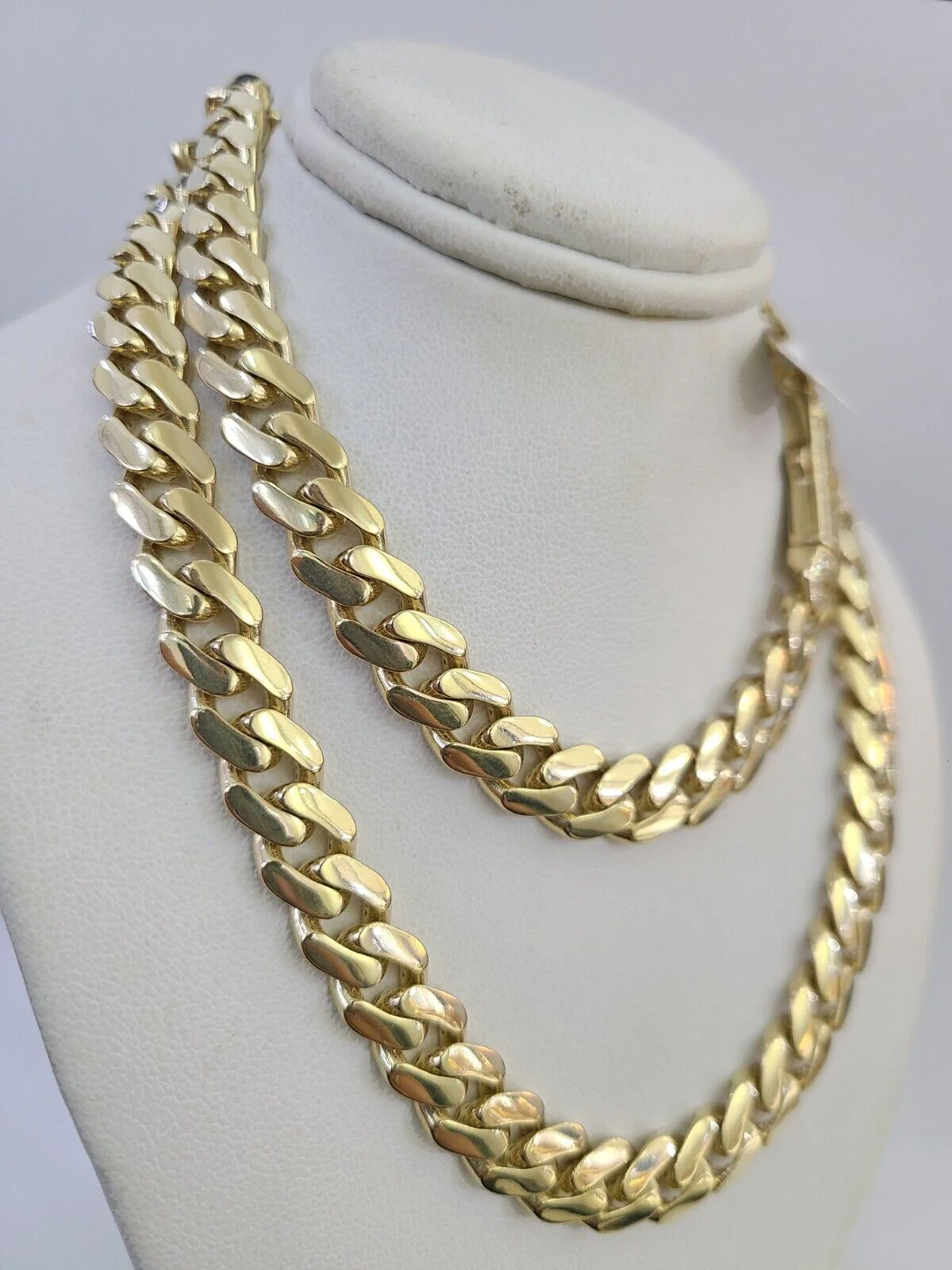 10k Royal Monaco Cuban Link Necklace Chain 9mm 24" REAL Yellow Gold - Image 2