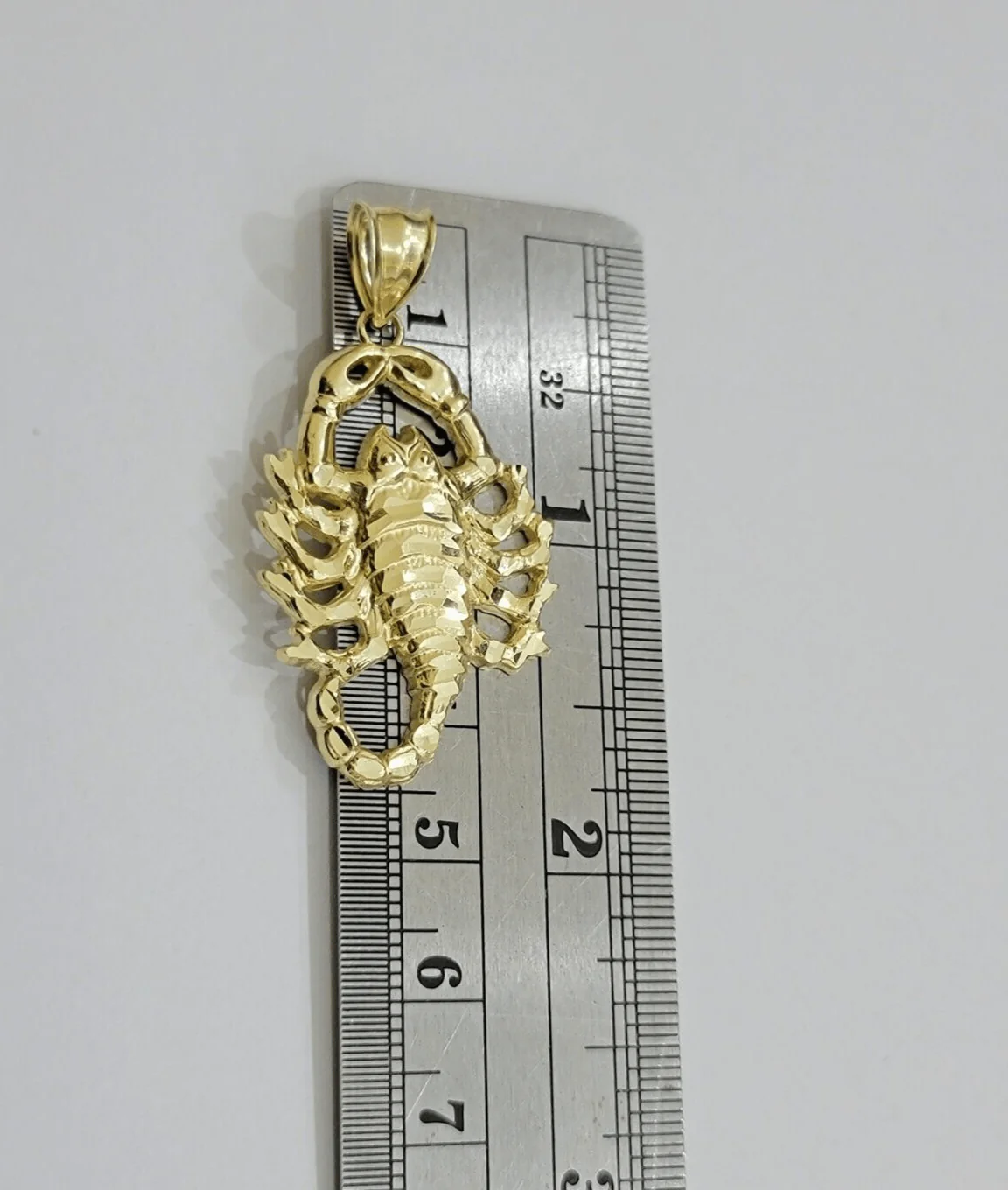 10k Scorpio Charm Pendant 1.8'' Real 10kt Yellow Gold For Chain & Necklace SALE - Image 3