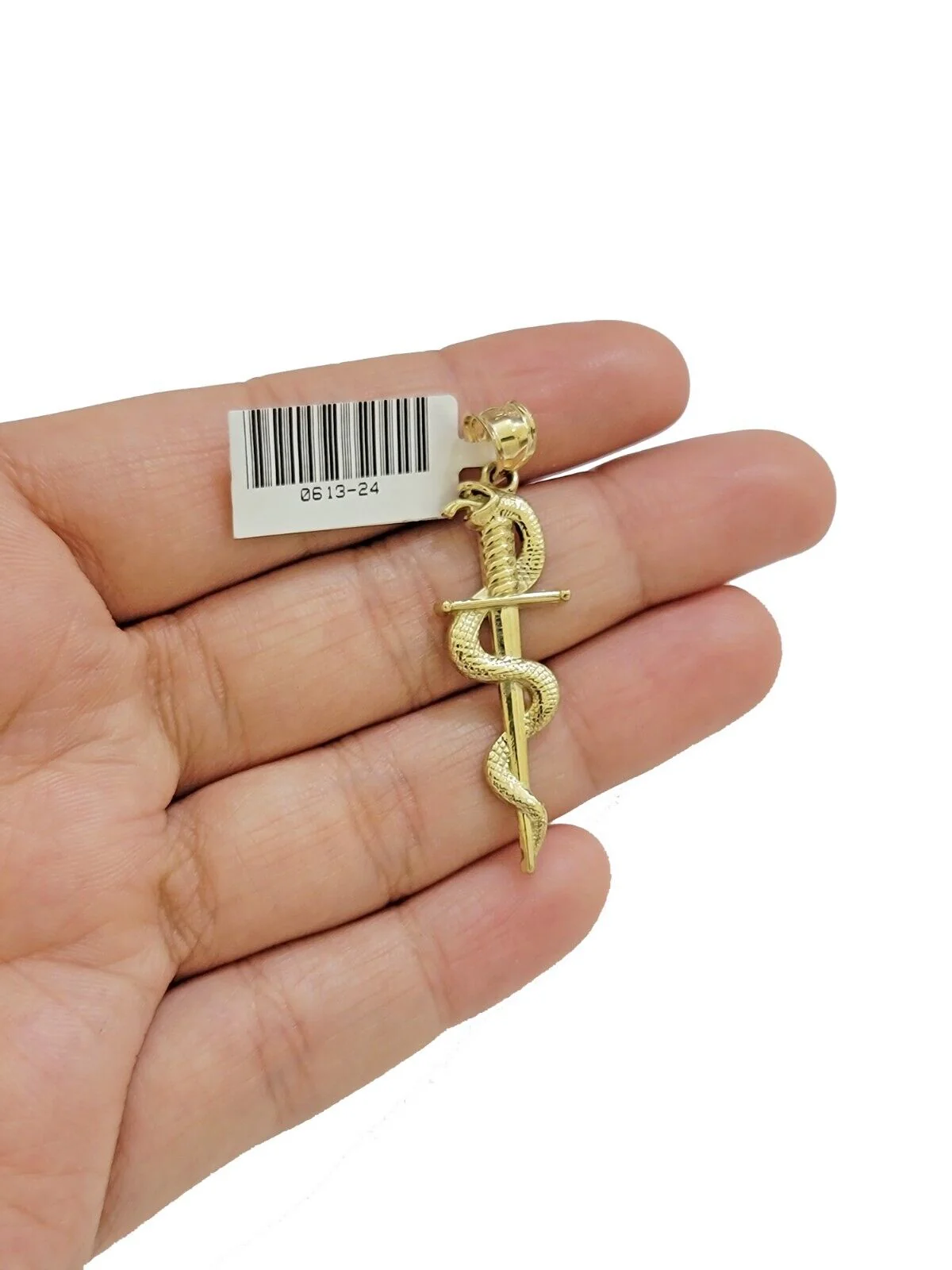 10k Snake Charm Pendant REAL 10Kt Yellow Gold For Necklace Chains BRAND NEW - Image 3