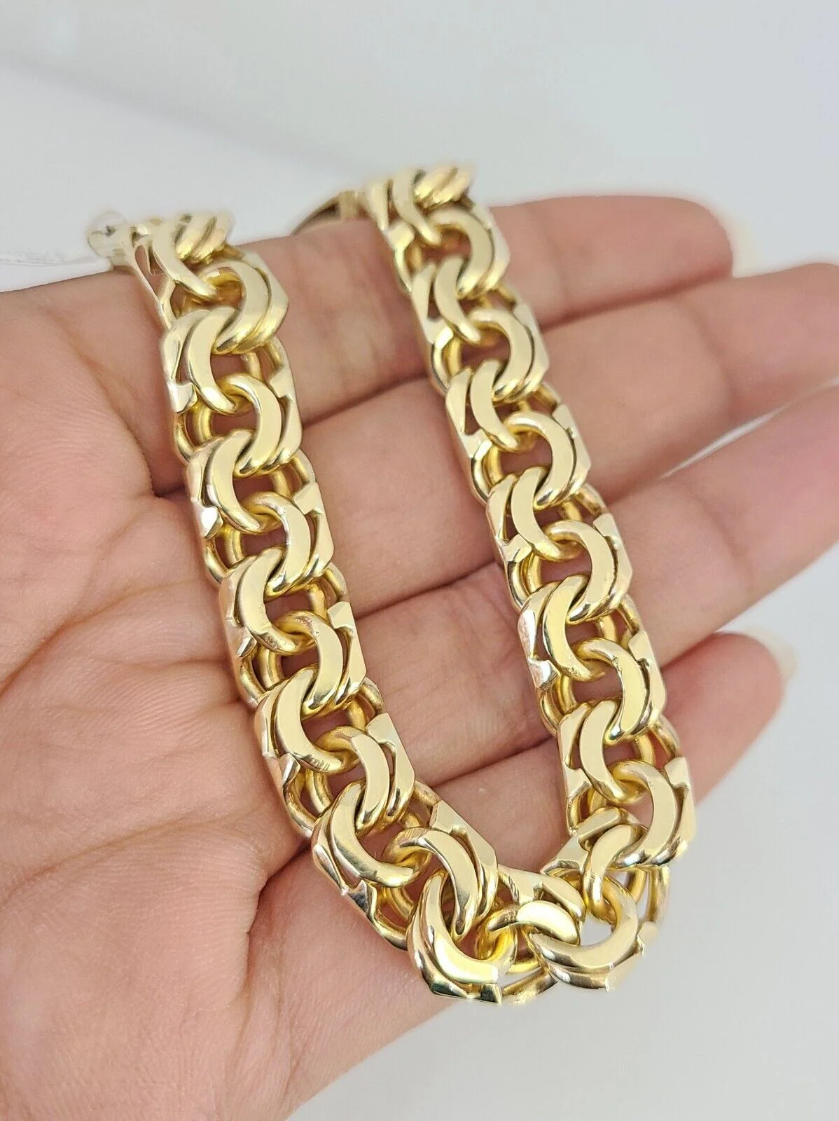 10k Solid Chino ID Bracelet Yellow Gold 9mm 8" Inches Box Lock Real 10kt - Image 5