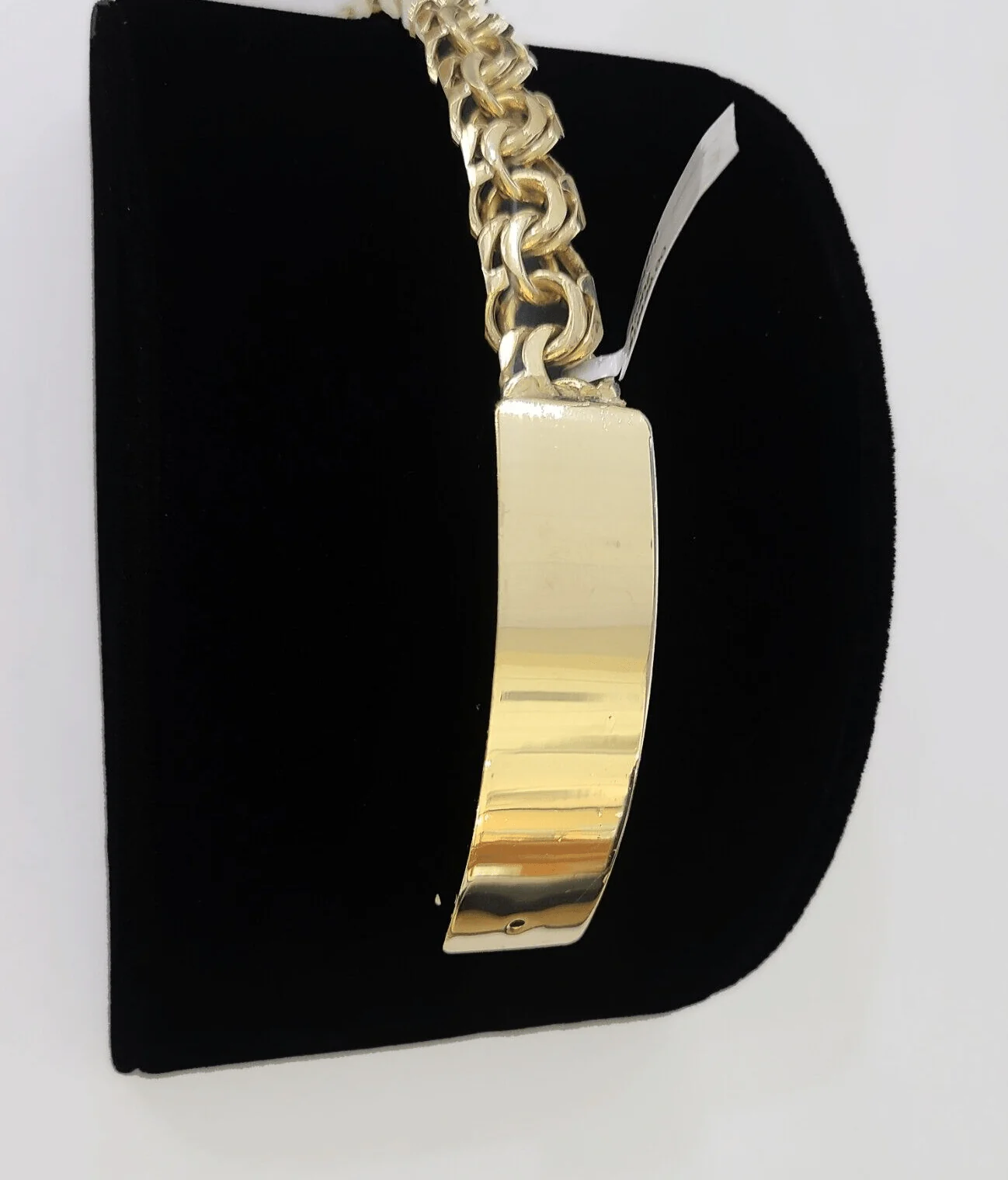 10k Solid Chino ID Bracelet Yellow Gold Size 8" 11mm Inches Box Lock Real 10kt - Image 2