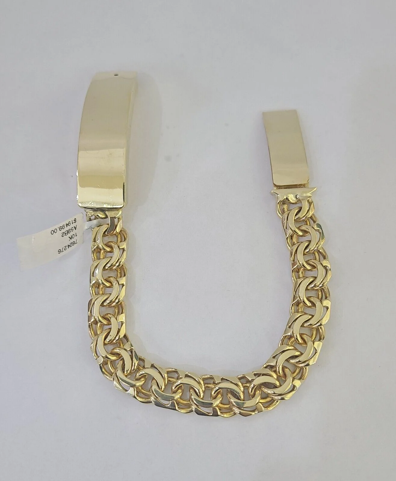 10k Solid Chino ID Bracelet Yellow Gold Size 8" 11mm Inches Box Lock Real 10kt - Image 4