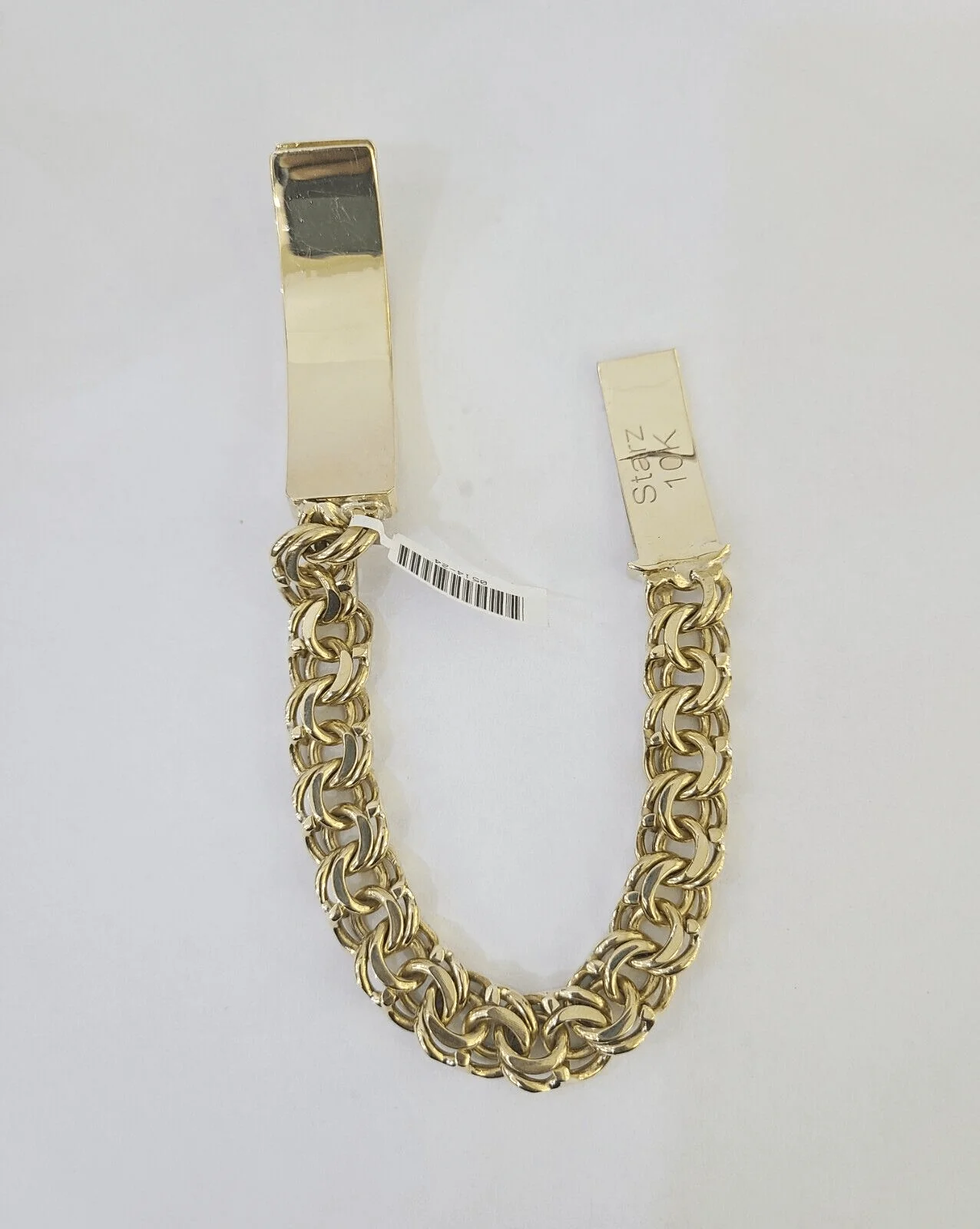 10k Solid Chino ID Bracelet Yellow Gold Size 8" 11mm Inches Box Lock Real 10kt - Image 6