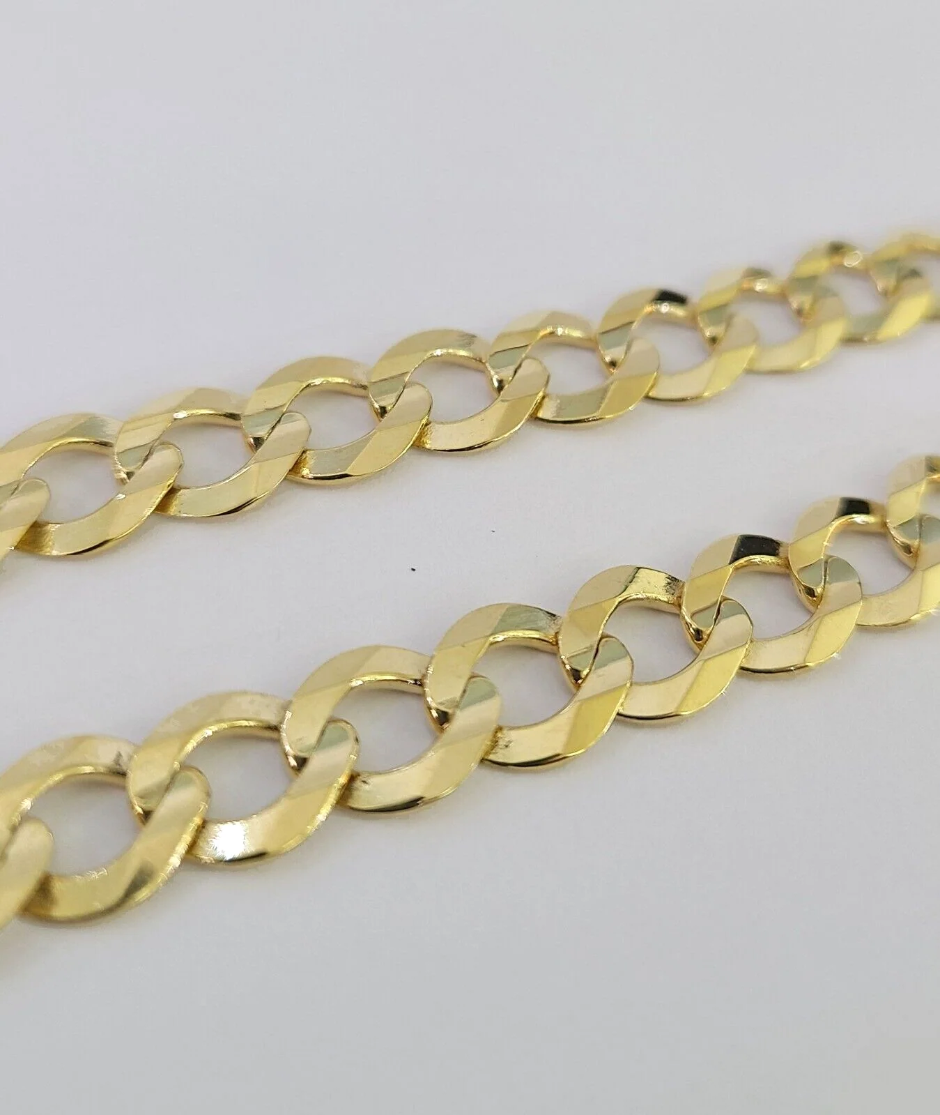 10k Solid Cuban Curb Link Bracelet Gold 8mm 8 Inches Real Yellow Gold - Image 3