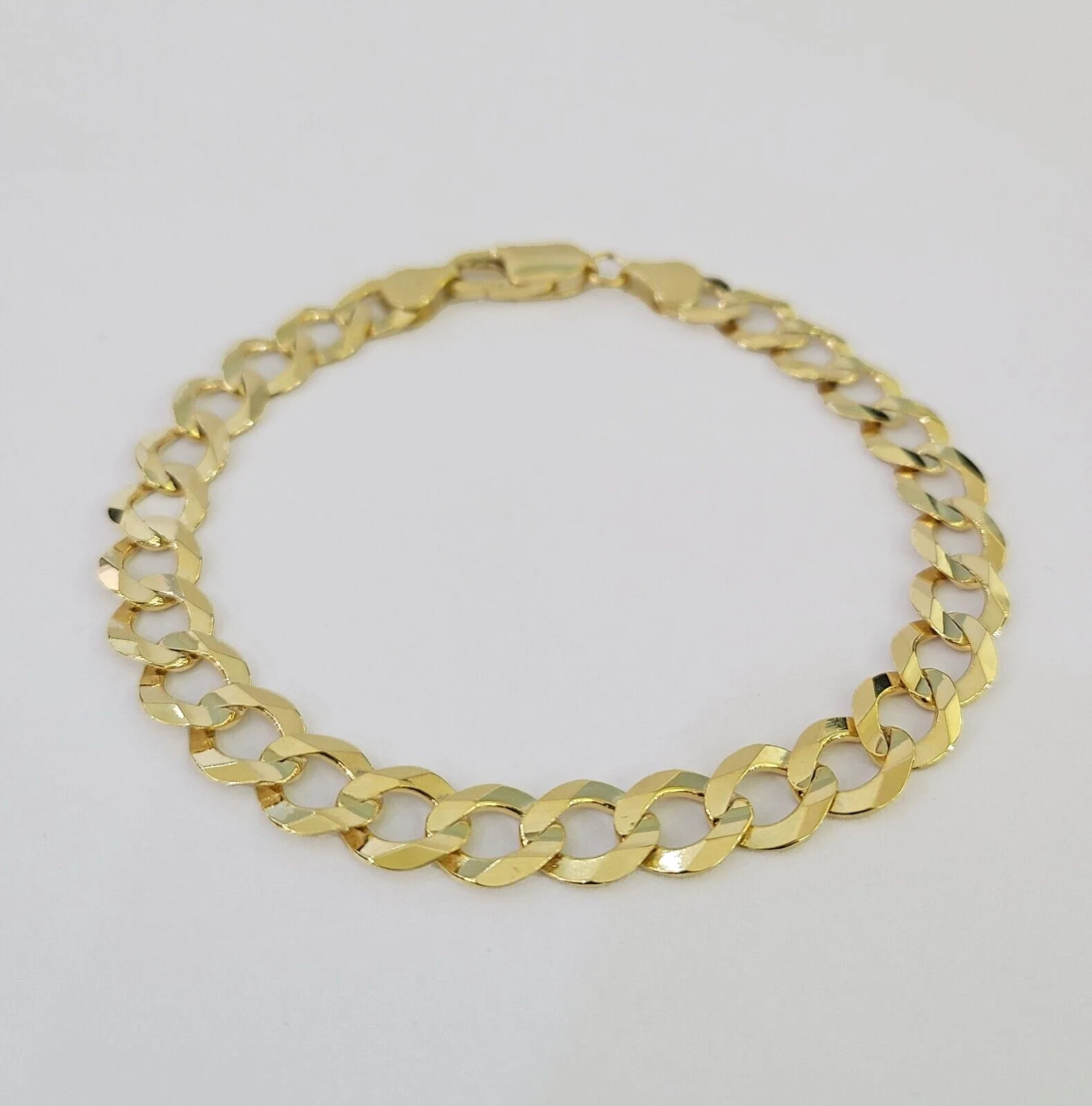 10k Solid Cuban Curb Link Bracelet Gold 8mm 8 Inches Real Yellow Gold - Image 5