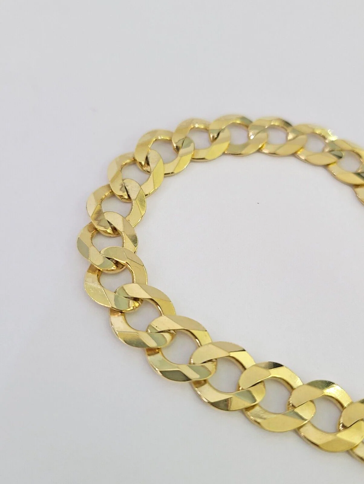 10k Solid Cuban Curb Link Bracelet Gold 9.5mm 8 Inches Real Yellow Gold - Image 5