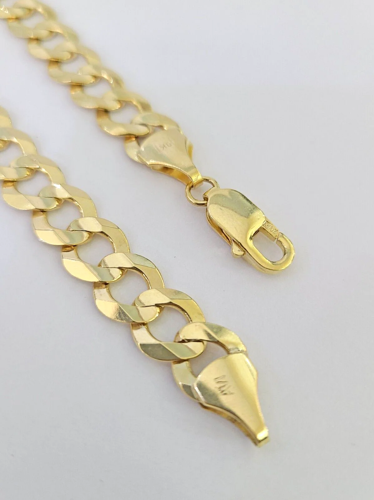 10k Solid Cuban Curb Link Bracelet Gold 9.5mm 8 Inches Real Yellow Gold - Image 6