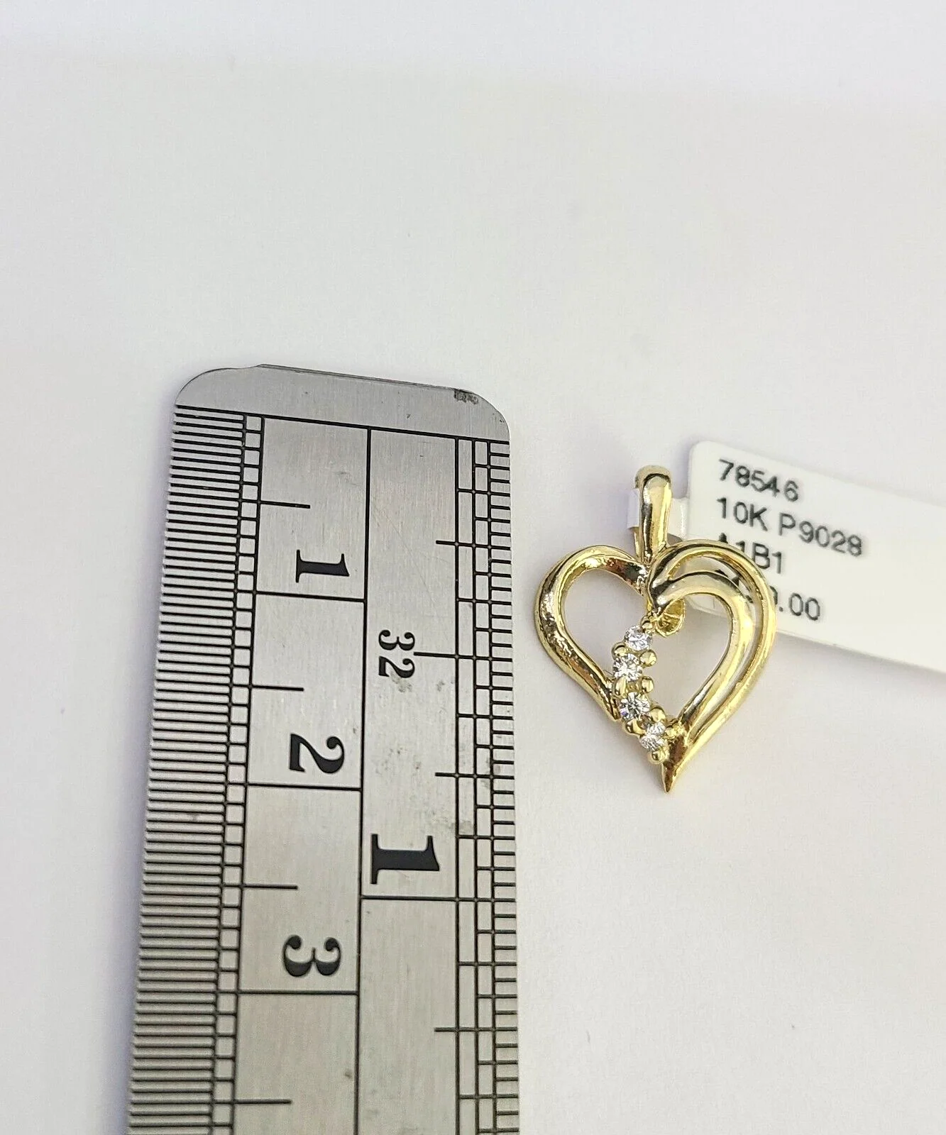 10K Solid Franco Chain Heart Pendant Charm Necklace 16"-22" 1mm Gold Ladies - Image 2