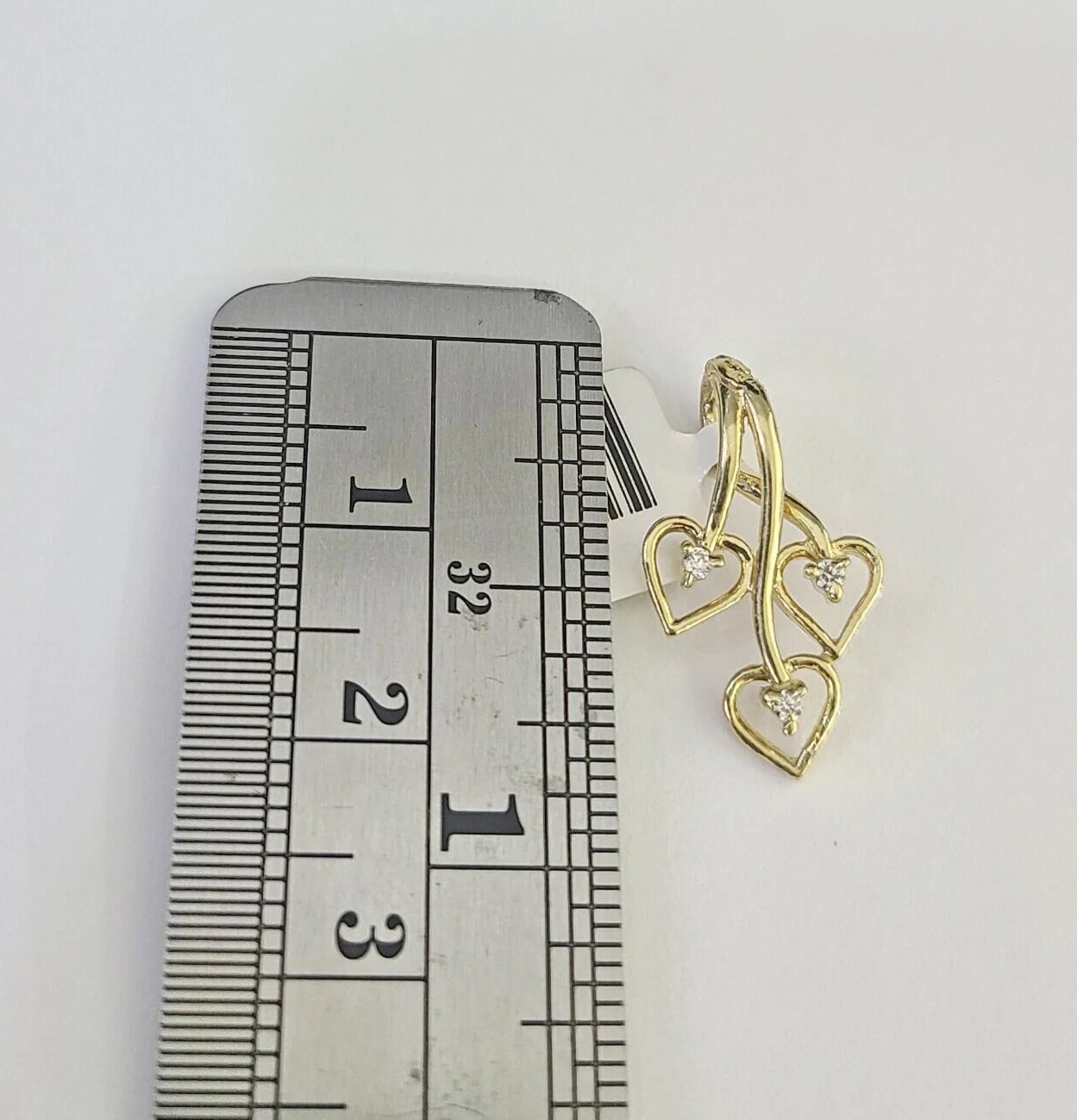 10K Solid Franco Chain Hearts Pendant Charm Necklace 16"-22" 1mm Gold Ladies - Image 2