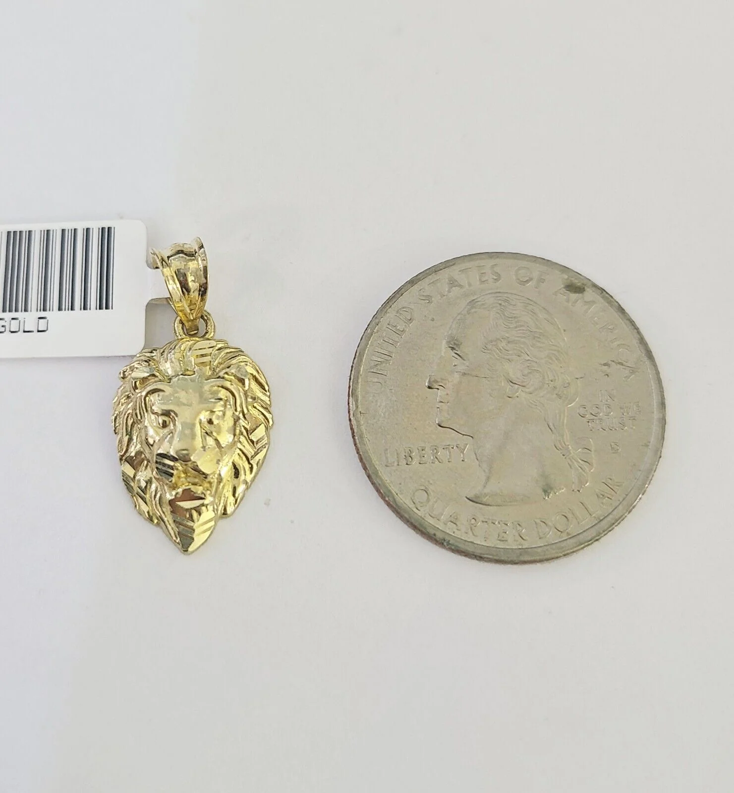 10K Solid Franco Chain Roaring Lion Pendant Charm Necklace 18"-24" 1mm Gold - Image 2