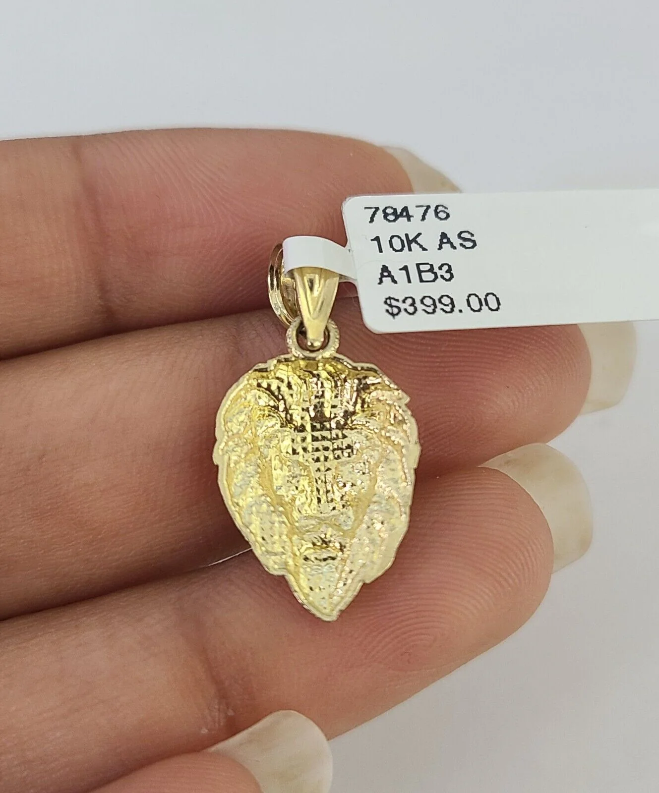 10K Solid Franco Chain Roaring Lion Pendant Charm Necklace 18"-24" 1mm Gold - Image 7
