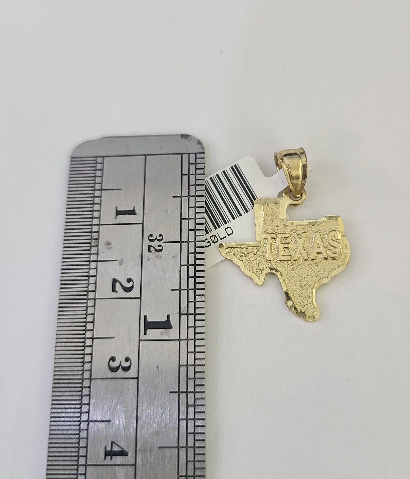 10K Solid Franco Chain Texas Map Pendant Charm Necklace 16"-24" 1mm Ladies - Image 2