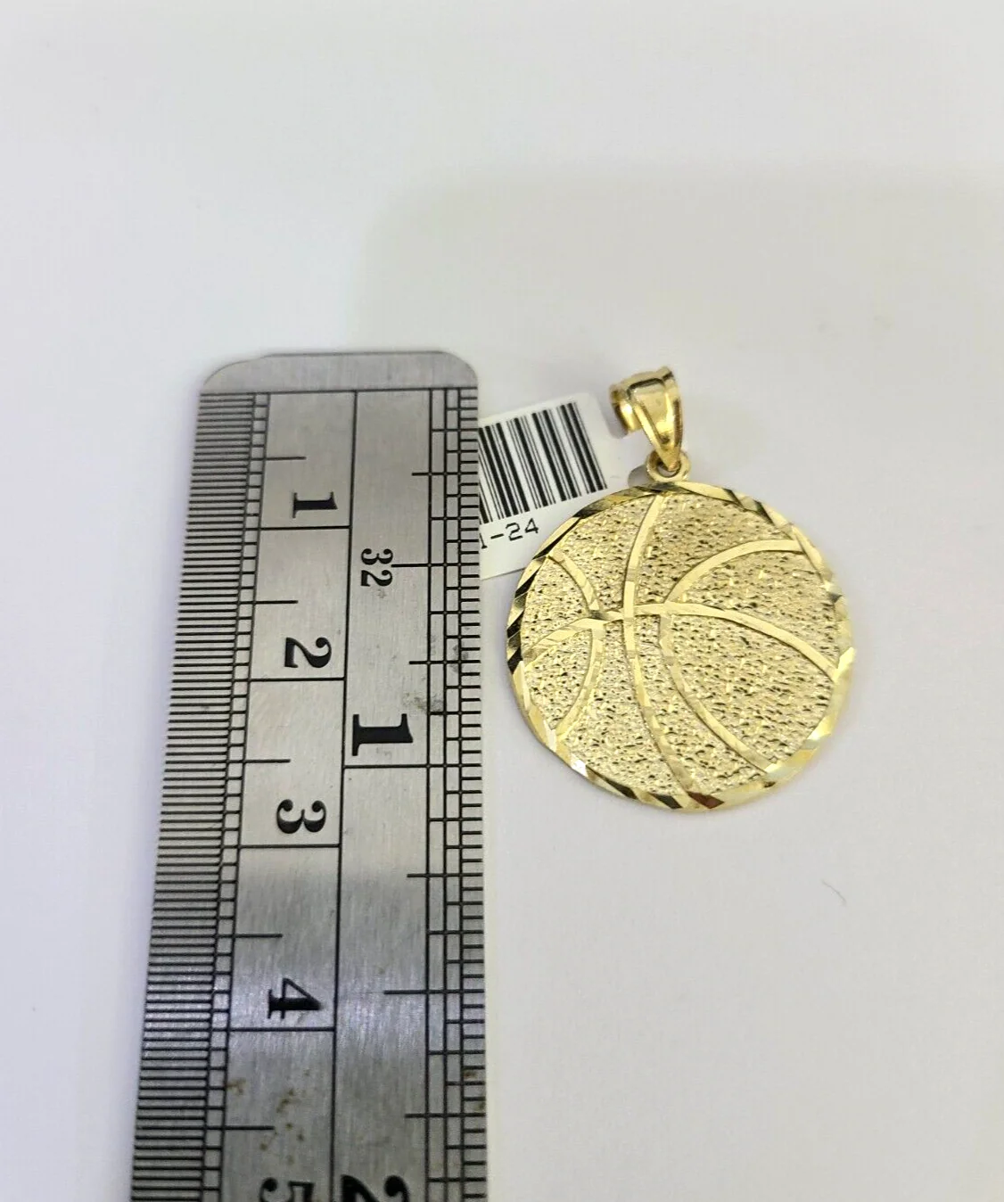 10k Solid Gold Cuban Curb Chain Basket Ball Pendant 2.5mm 18"-26" SET Necklace - Image 5