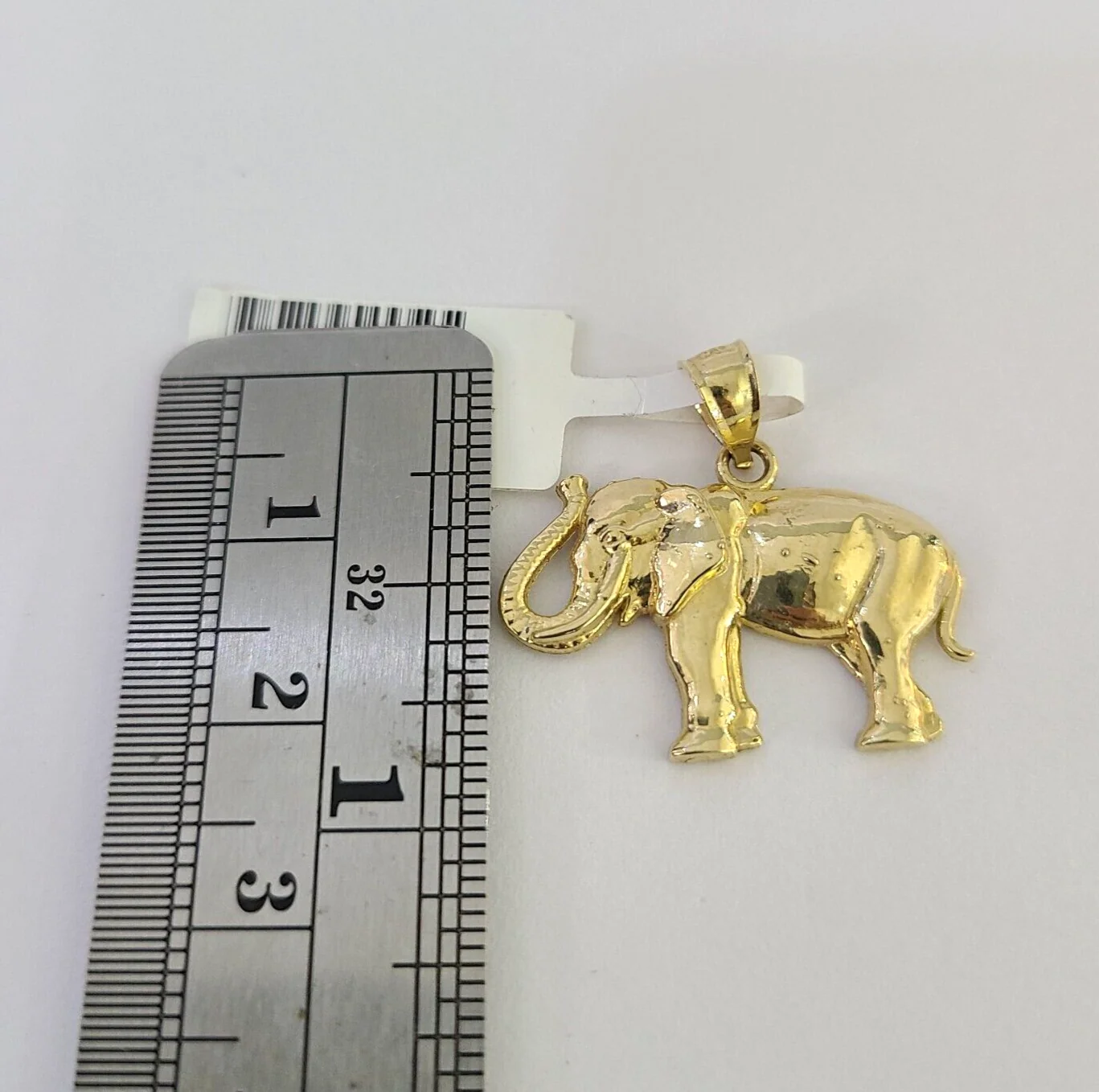 10k Solid Gold Cuban Curb Chain Elephant Pendant 2mm 18"-24" SET Necklace - Image 5