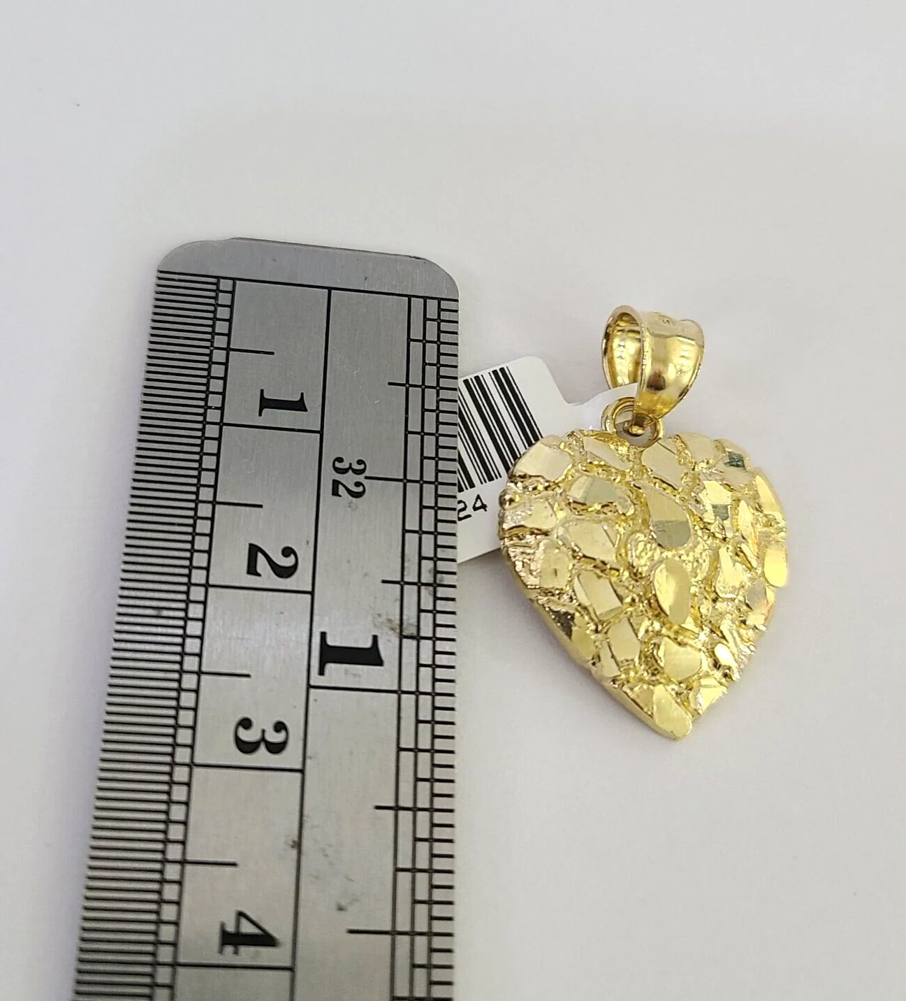 10k Solid Gold Cuban Curb Chain Hearts Pendant 2mm 18"-24" SET Necklace - Image 2