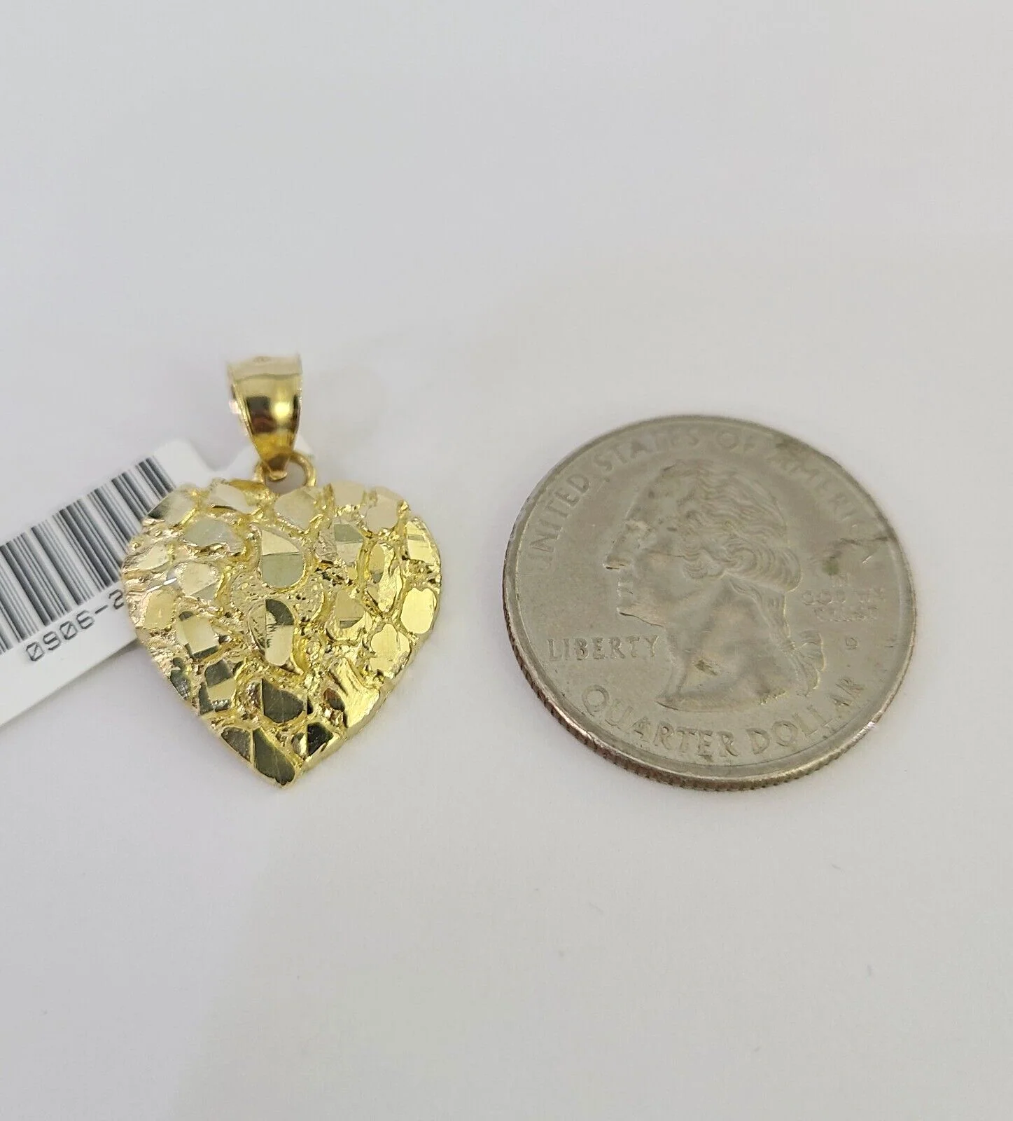 10k Solid Gold Cuban Curb Chain Hearts Pendant 2mm 18"-24" SET Necklace - Image 4