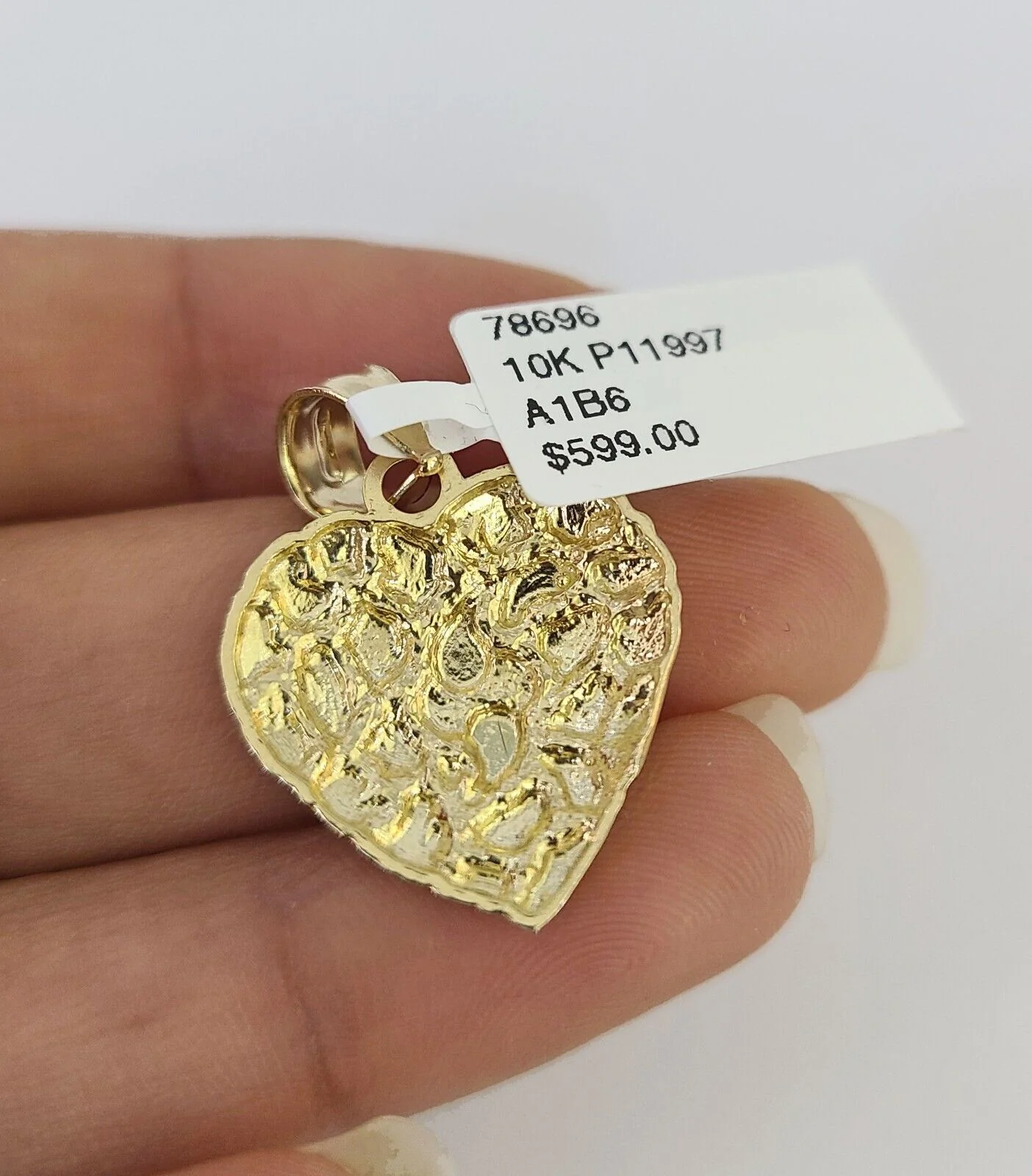 10k Solid Gold Cuban Curb Chain Hearts Pendant 2mm 18"-24" SET Necklace - Image 8