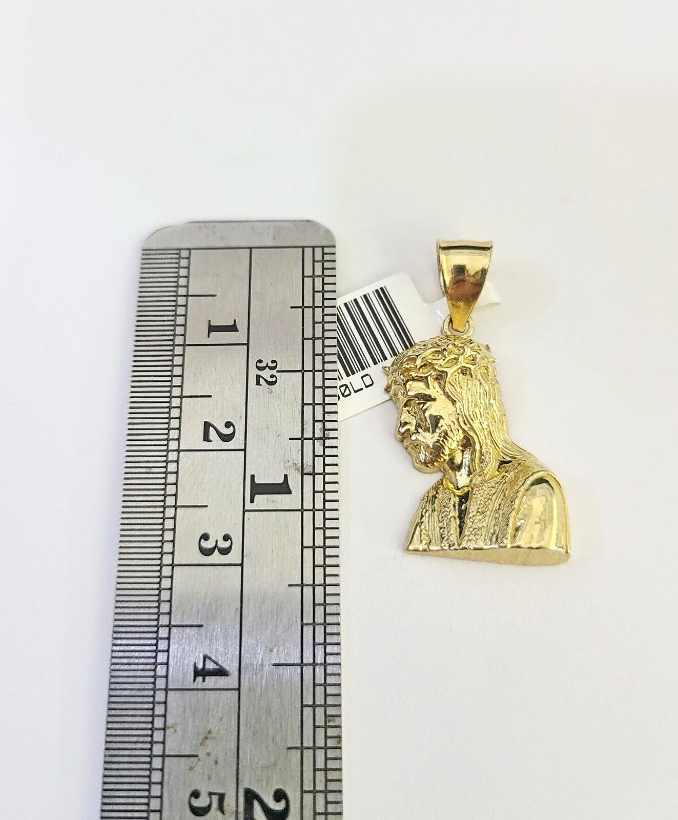 10k Solid Gold Cuban Curb Chain Jesus Head Pendant 2.5mm 18"-26" SET Necklace - Image 4