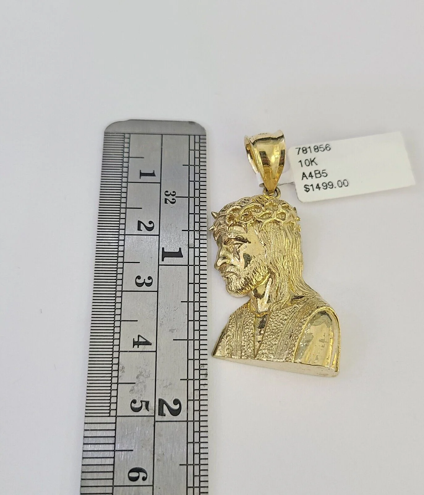 10k Solid Gold Cuban Curb Chain Jesus Head Pendant 6mm 20"-30" SET Necklace - Image 3