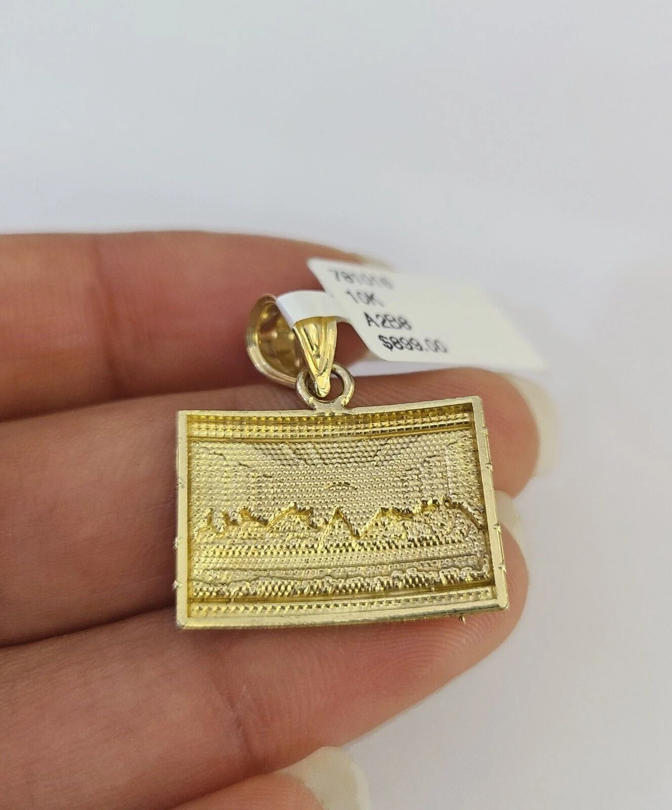10k Solid Gold Cuban Curb Chain Last Supper Pendant 2mm 18"-24" SET Necklace - Image 8