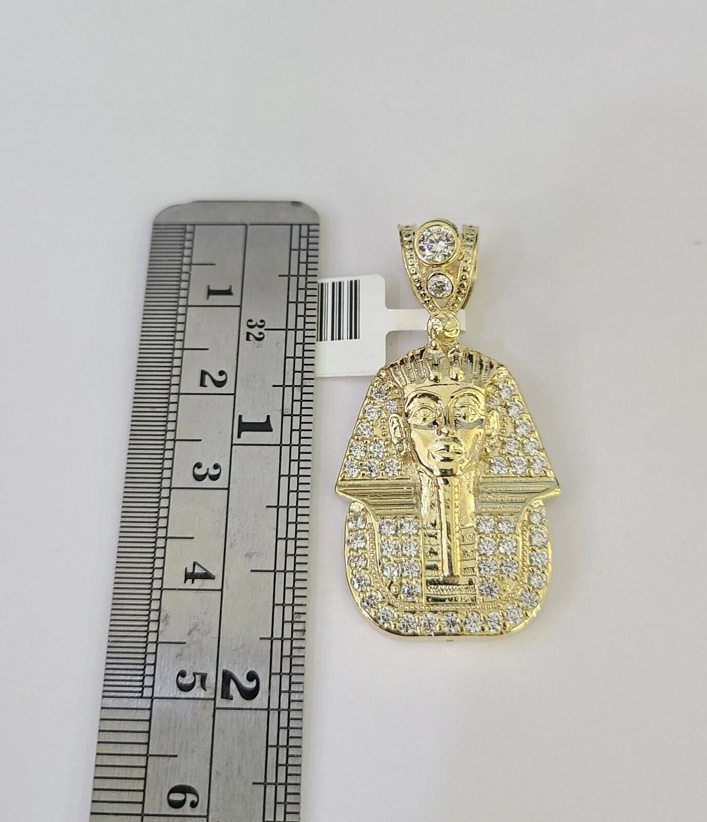 10k Solid Gold Cuban Curb Chain Pharaoh Pendant 6mm 20"-30" SET Necklace Charm - Image 3