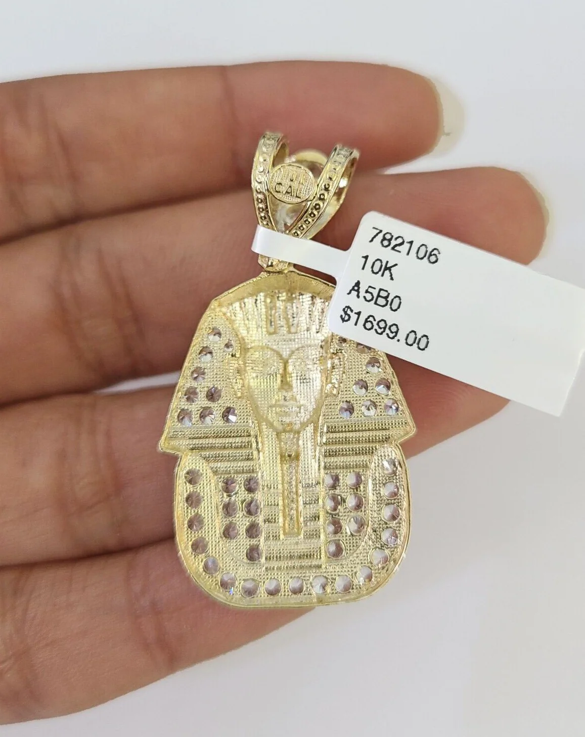 10k Solid Gold Cuban Curb Chain Pharaoh Pendant 6mm 20"-30" SET Necklace Charm - Image 7