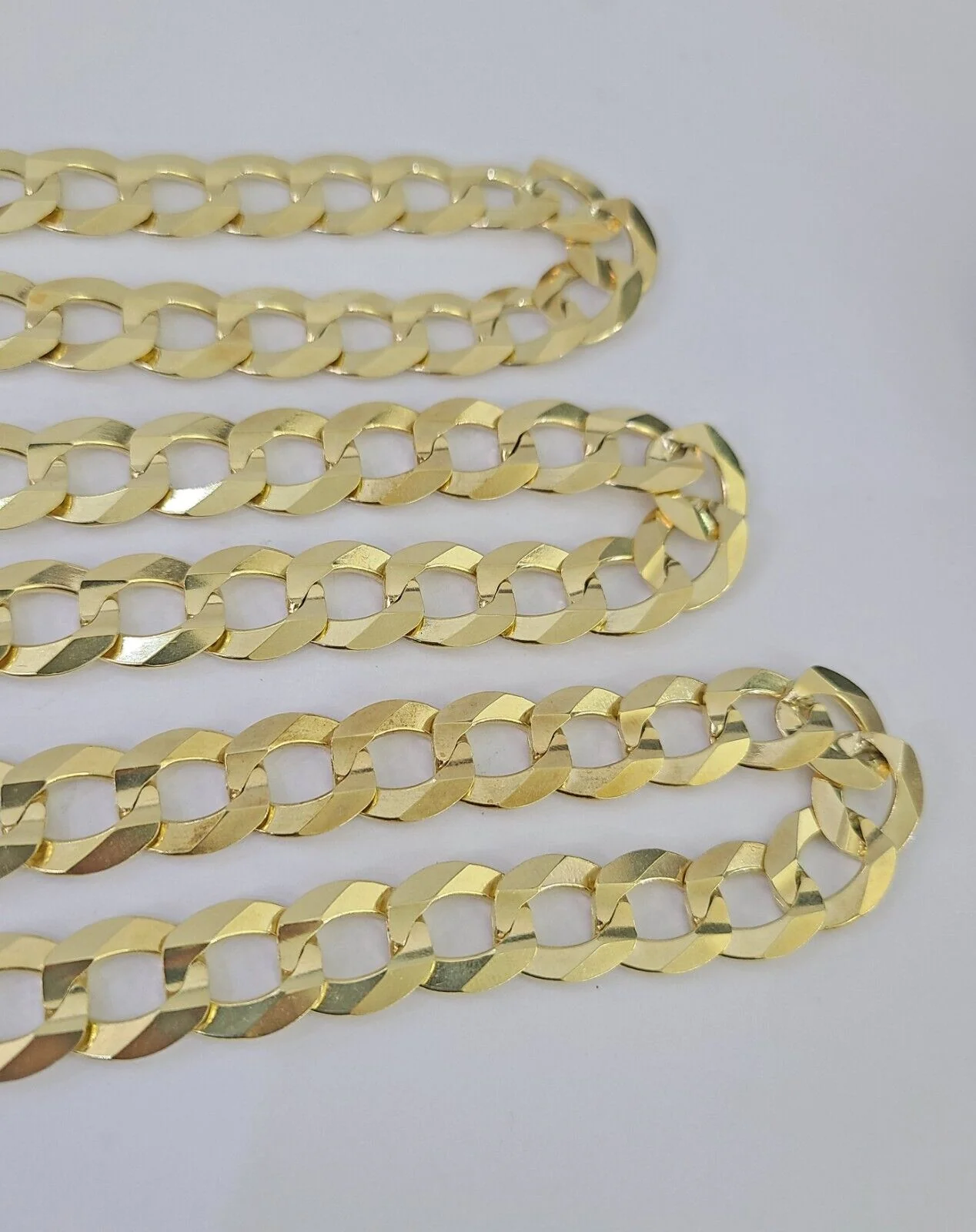 10k Solid Gold Cuban Curb Link Chain 12mm 28" Real Yellow Gold Real Necklace - Image 7