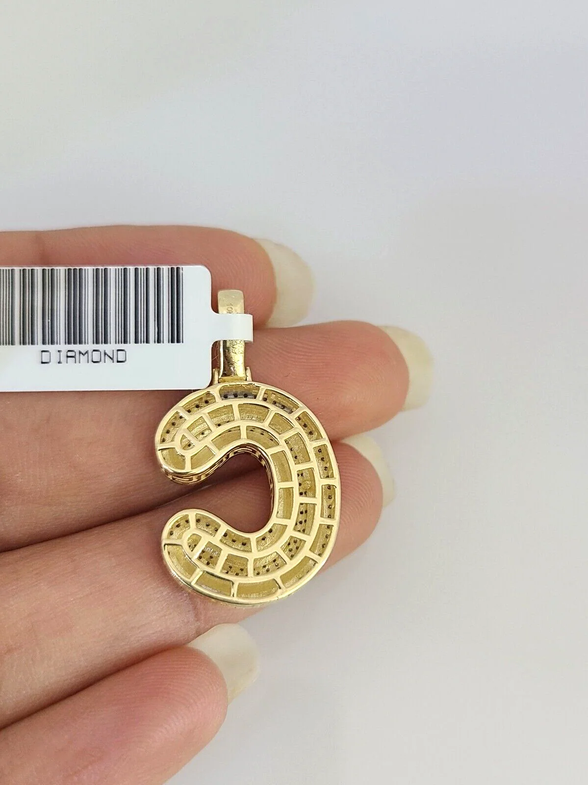 10K Solid Gold Miami Cuban Chain SET Diamond C Initial Charm 18"-26" 2.5mm - Image 7