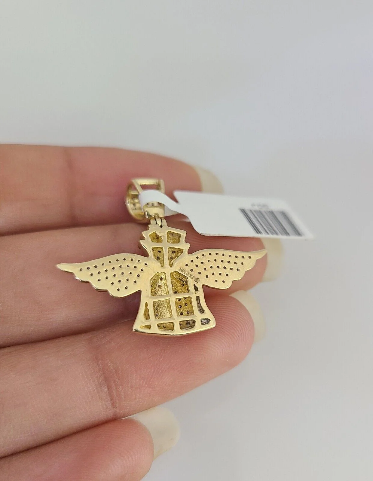 10K Solid Gold Miami Cuban Chain SET Diamond Money Bag Wing Charm 18"-26" 2.5mm - Image 7