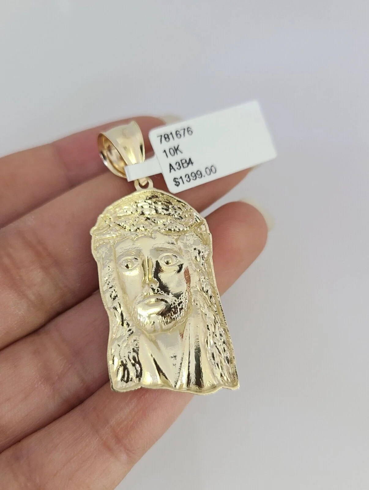 10K Solid Gold Miami Cuban Chain SET Jesus Head Pendant Charm 18"-26" 2.5mm - Image 5
