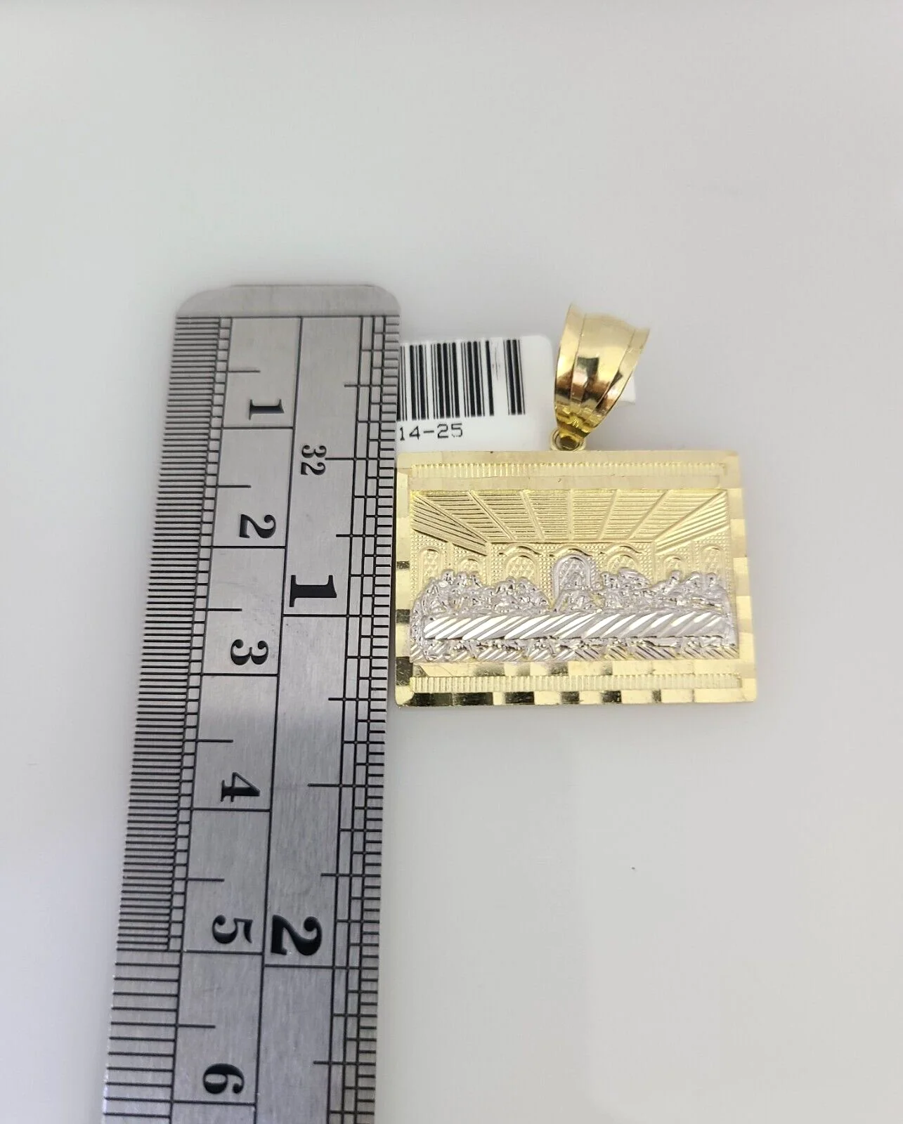 10K Solid Gold Miami Cuban Chain SET Last Supper Pendant Charm 18"-26" 2.5mm - Image 3