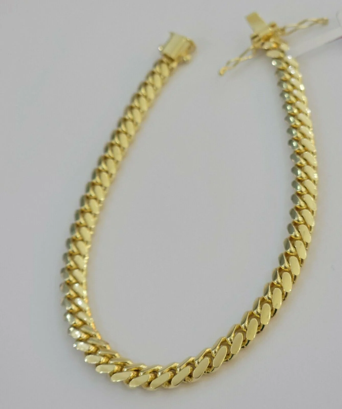 10k solid maimi cuban Link bracelet 6mm Real 10kt yellow Gold Men Women 8" Inch - Image 3