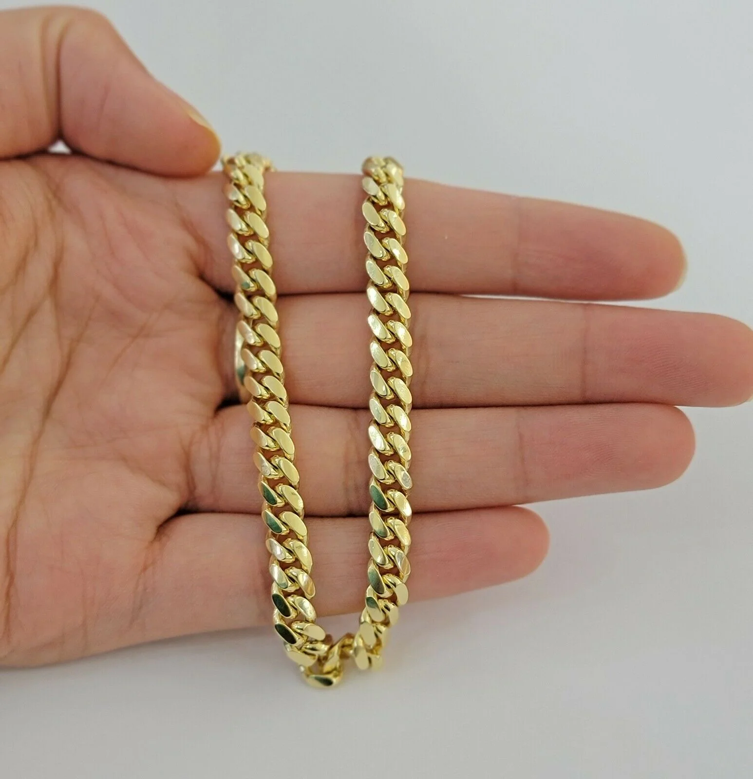 10k solid maimi cuban Link bracelet 7.5 Inch 6mm Real 10kt yellow Gold Men Women - Image 6