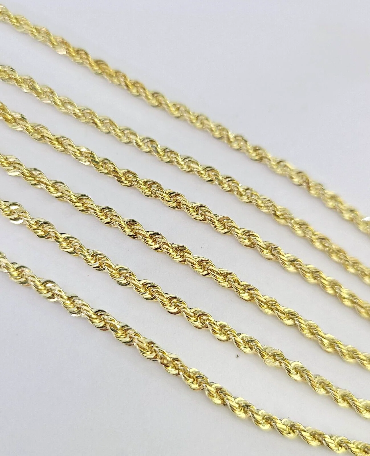 10k Solid Real Rope Chain Necklace 2.5mm 16"-24" Yellow Gold Men Women Genuine - Image 5
