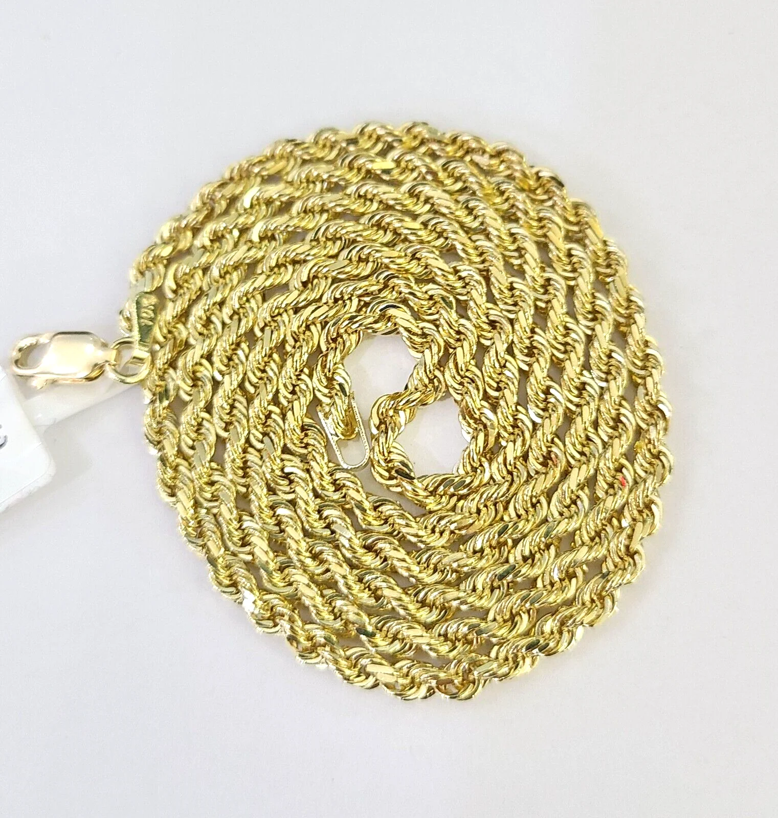 10k Solid Real Rope Chain Necklace 3mm 18"-26" Yellow Gold Men Women Genuine - Image 9